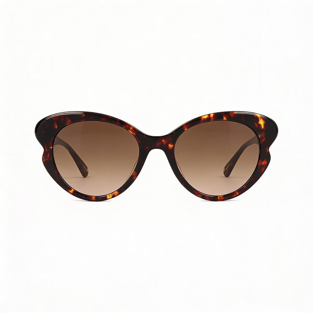 kate spade new york Gafas de sol casuales tipo ojo de gato Havana de plástico para mujer, lentes con protección UV de 53 mm con degradado ahumado en color marrón