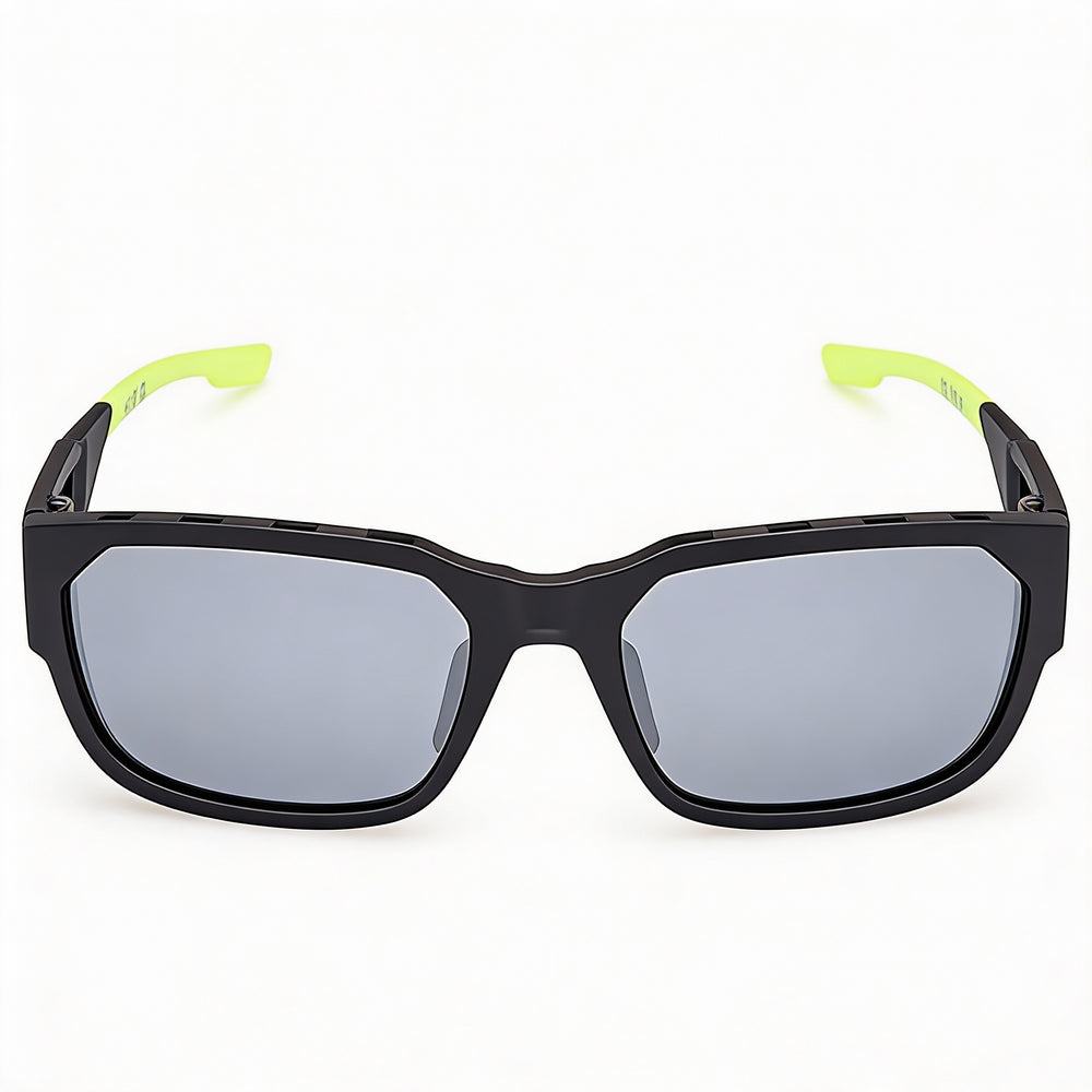 Gafas de sol adidas Modern para hombre con montura inyectada, lentes de espejo ahumadas negras opacas, protección UV 400, ancho de lente de 58 mm