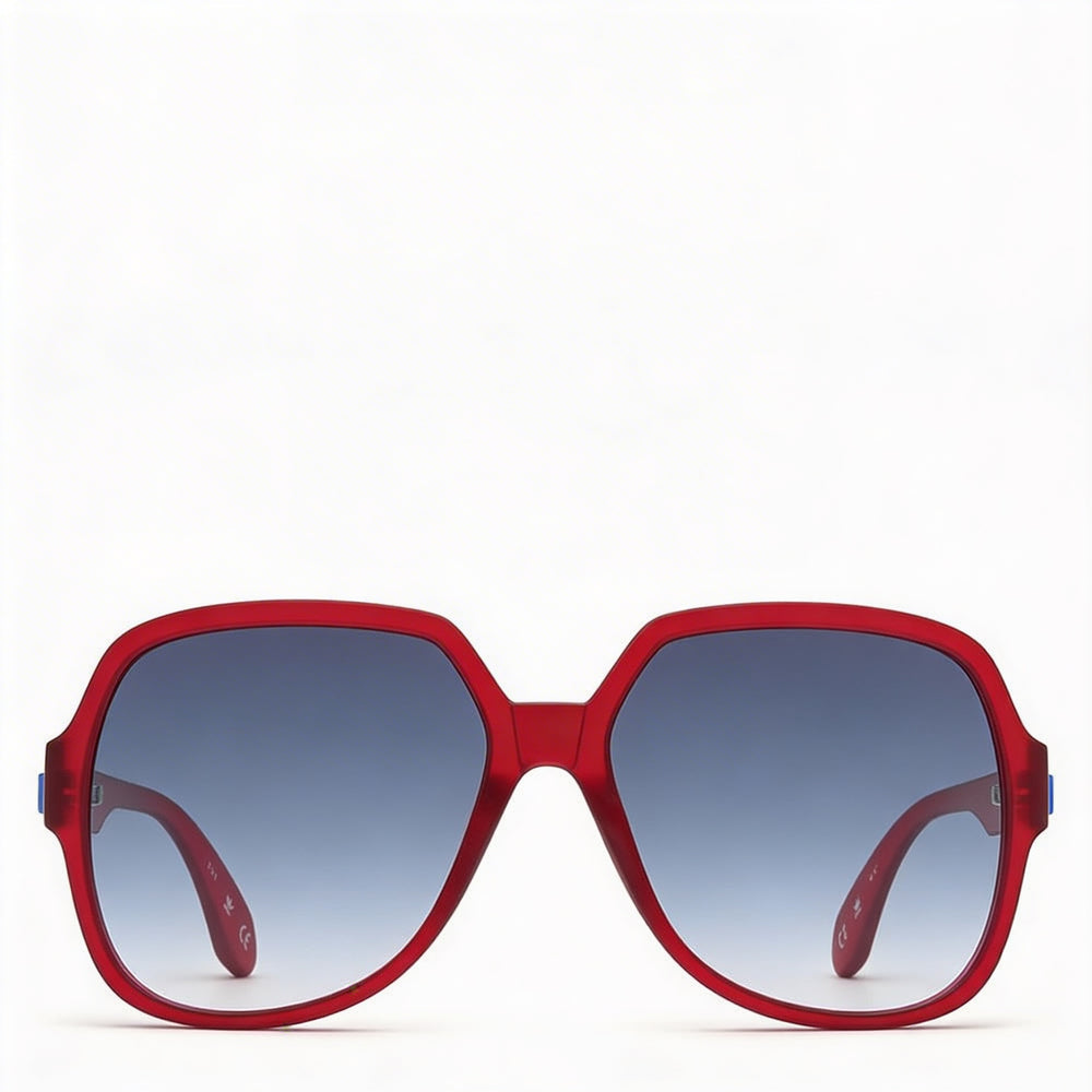 Adidas Originals Contemporaneo Gafas de Sol para Mujer, Acetato Rojo Transparente, Degradado Azul, Protección UV, Sin Polarizar, 57mm