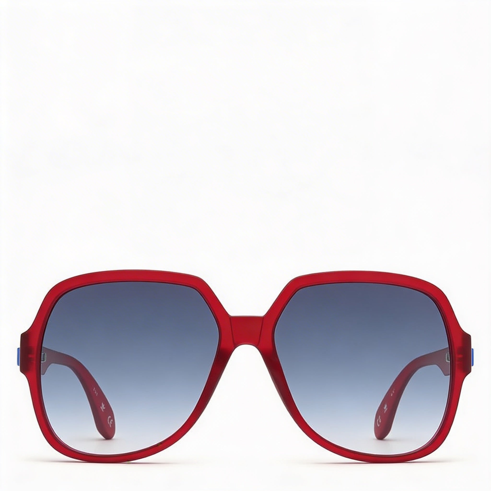 Adidas Originals Contemporaneo Gafas de Sol para Mujer, Acetato Rojo Transparente, Degradado Azul, Protección UV, Sin Polarizar, 57mm, Photo 2