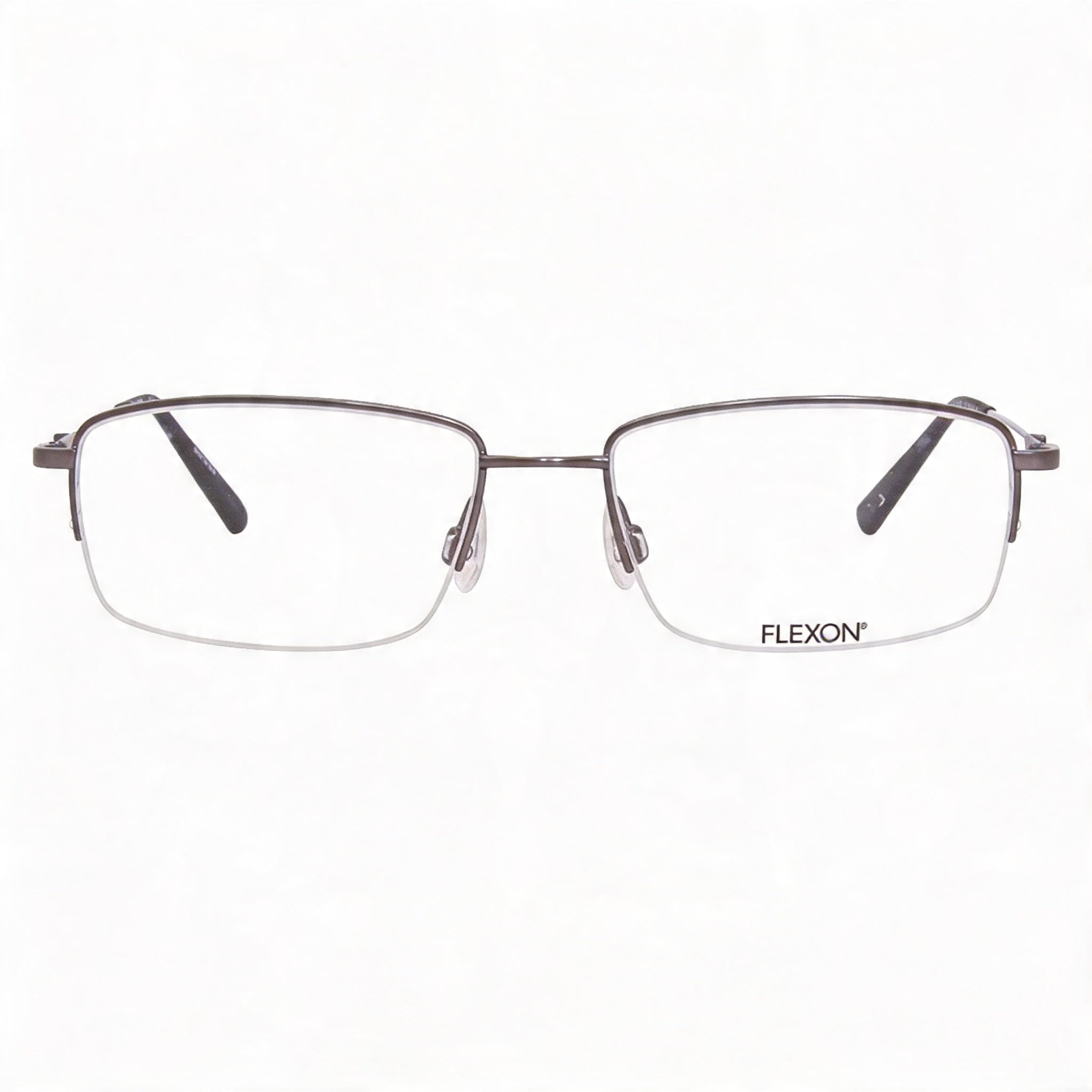 Flexon Modern Unisex Acetate Eyeglasses Frame in Gunmetal with 55mm Lens, 18mm Bridge, 145mm Temple, Photo 2