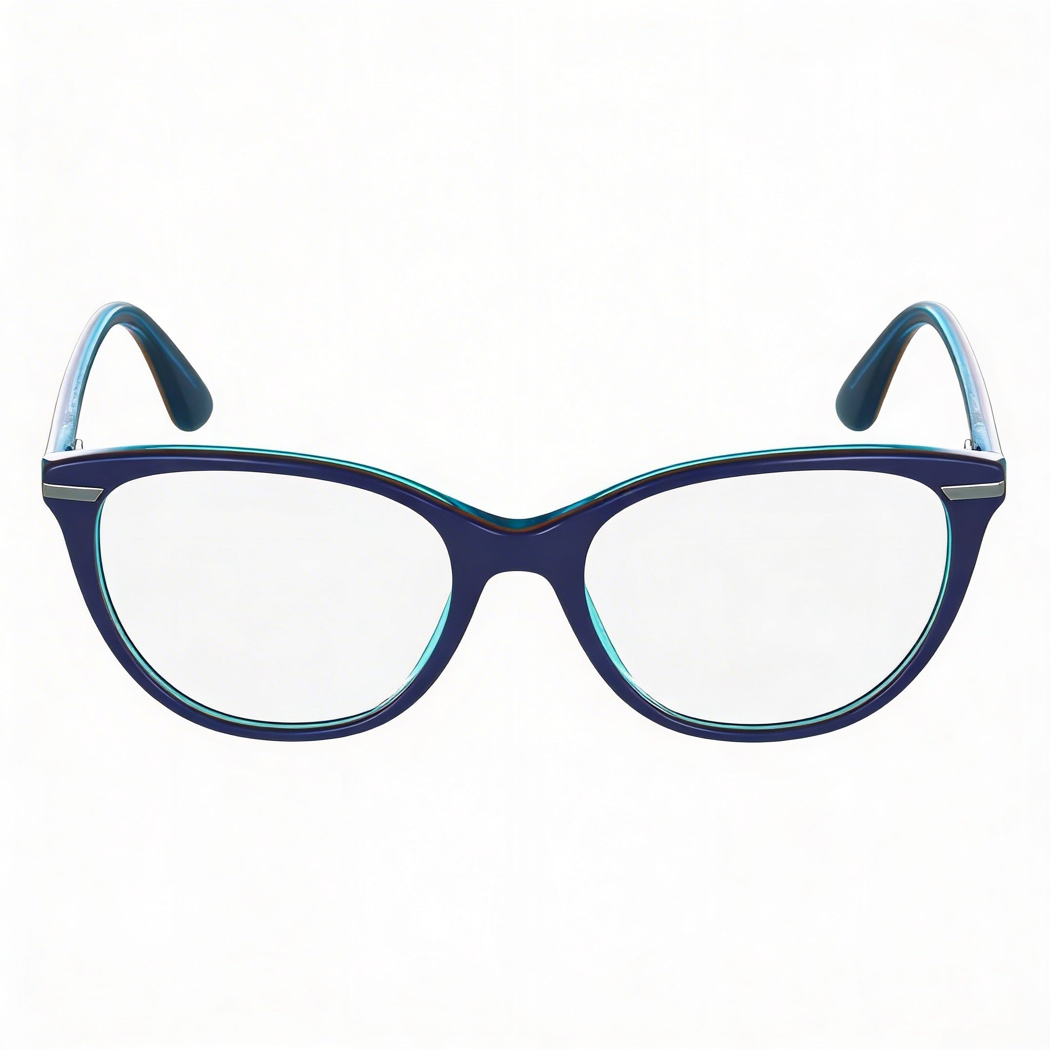 Vogue Eyewear Vo 2937 Women's Bluette Orange Azure Plastic Full Rim Oval Clear Lens Eyeglasses 51mm, Photo 2