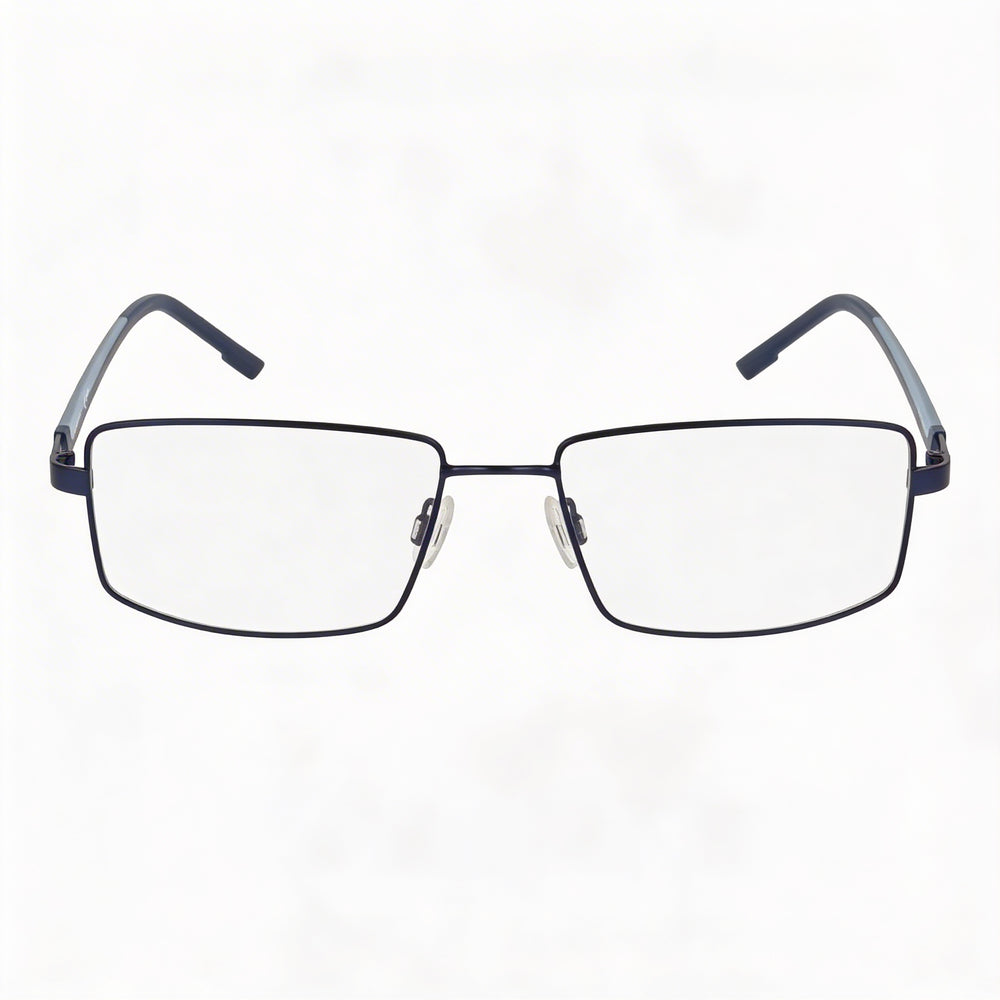 Gafas Flexon H6085 para hombre con montura de plástico azul marino mate, lentes de 55 mm, puente de 17 mm y patillas de 145 mm