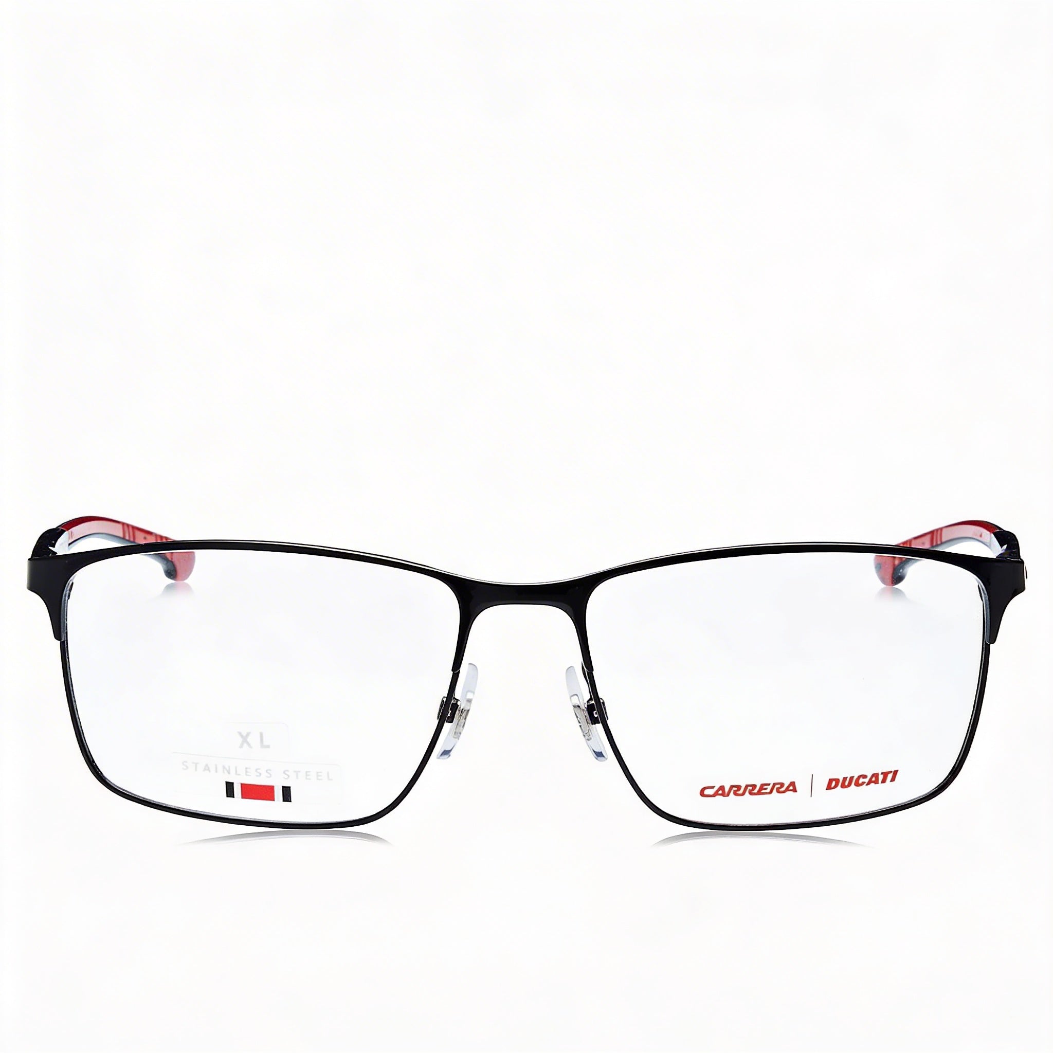 Carrera Modern Unisex Eyewear - Alloy Steel Frame, Polycarbonate Lenses - Black Red Color - 58mm Lens Width, Photo 2