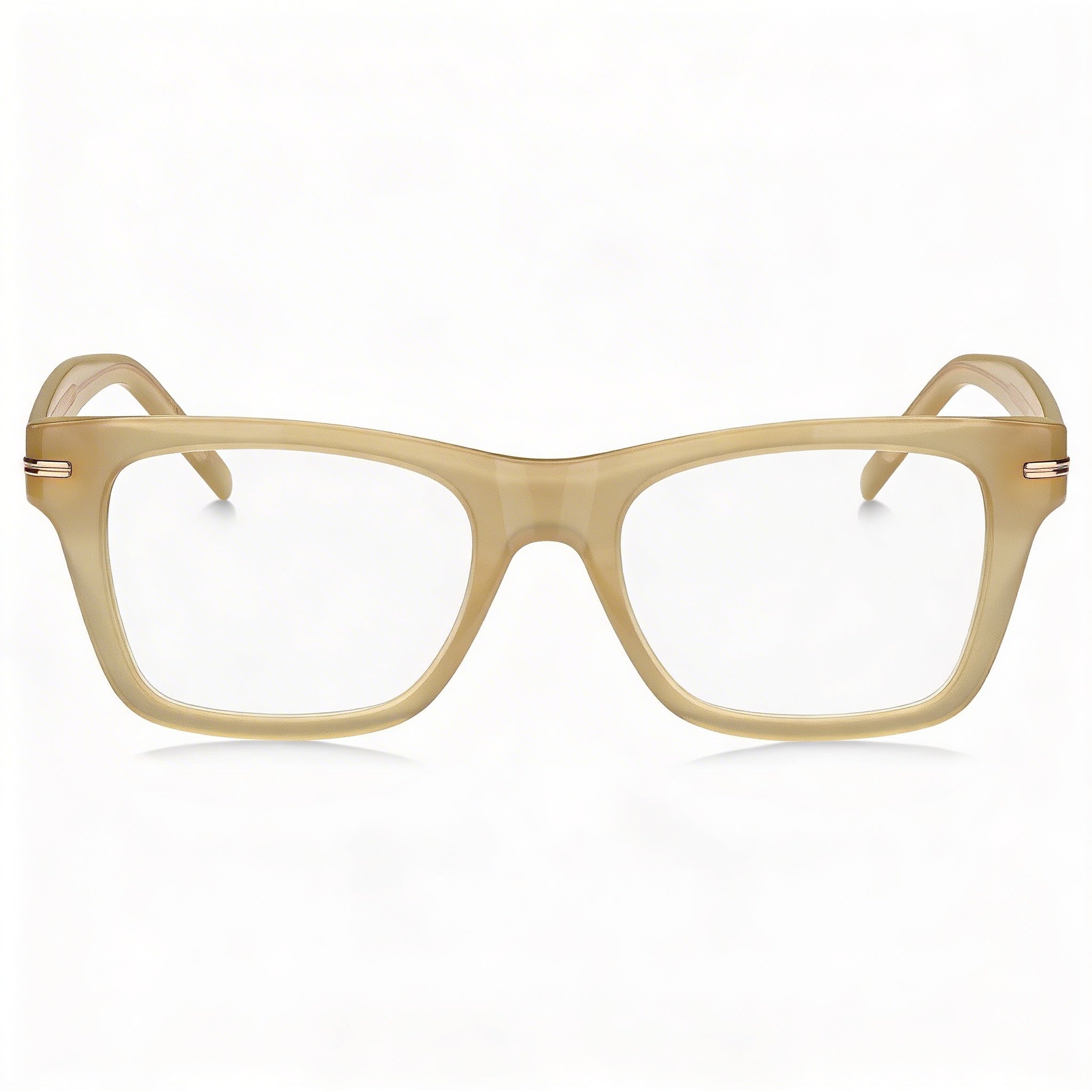 Gafas informales Hugo Boss 1522 para mujer con montura de acetato, lentes de policarbonato, protección UV, beige, 49 mm, Photo 2