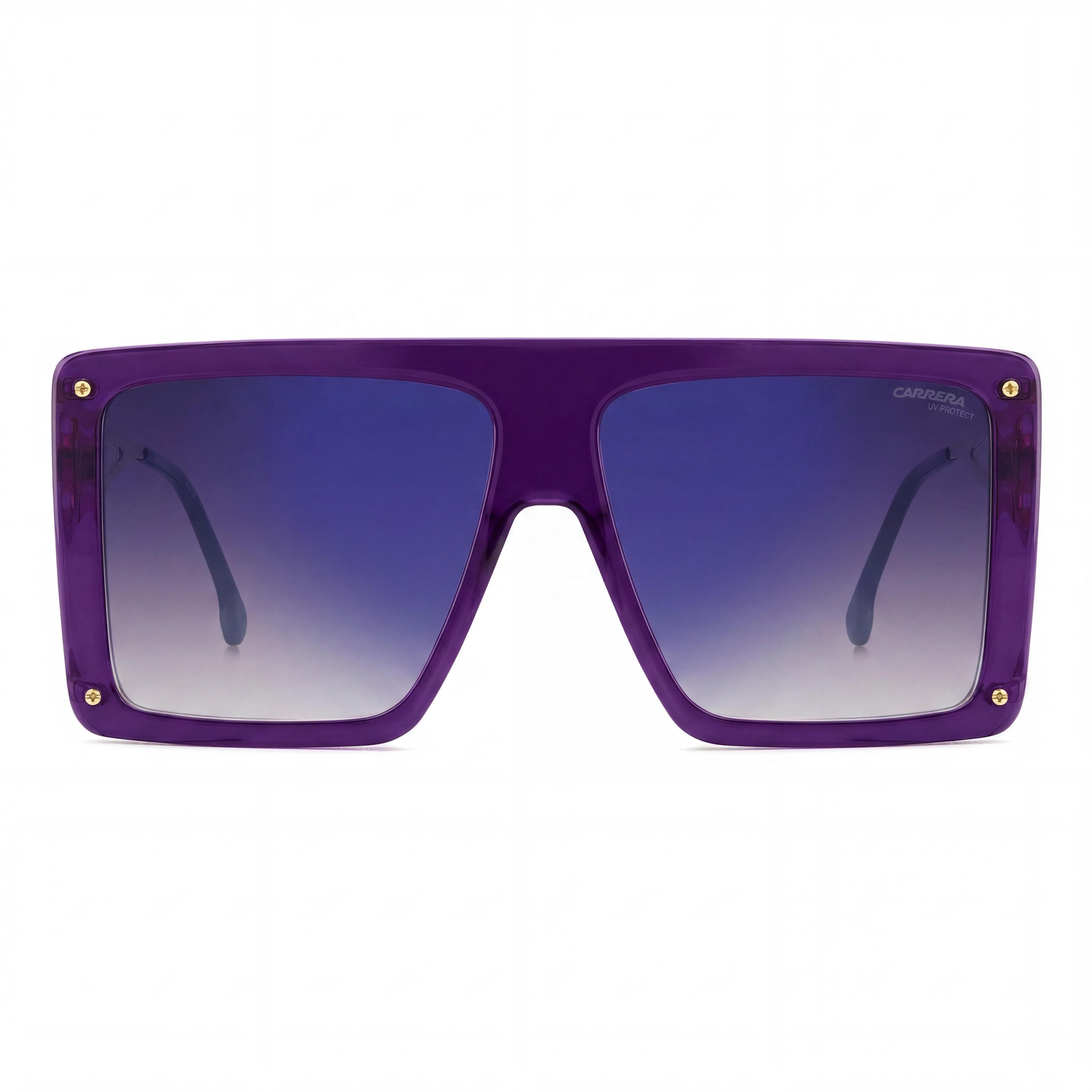 Carrera Casual Women's Acetate Violet Frame Grey Mirror Shaded UV Protection Sunglasses 60mm, Photo 2
