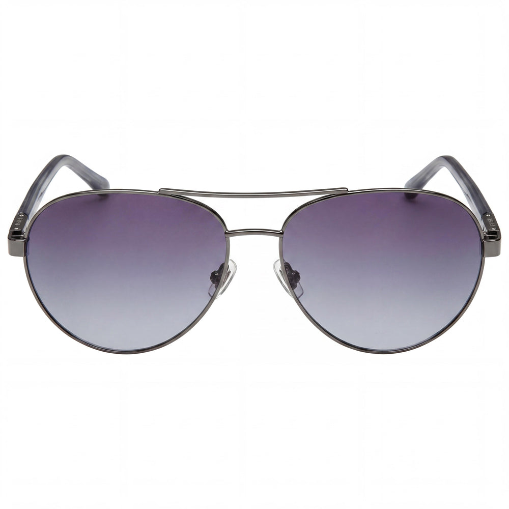 Fossil Fos 3101/S Unisex Aviator Dark Ruthenium Alloy Steel Frame Gray Shaded Lens UV Protected Sunglasses 58mm