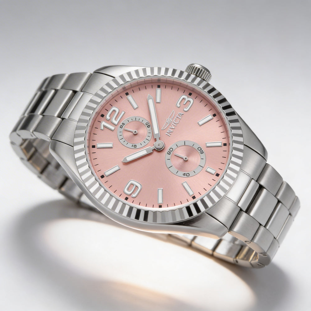 Invicta Specialty 49524 Unisex Quartz Stainless Steel Watch with Rose Gold Dial, 43mm, 5 ATM Water Resistant