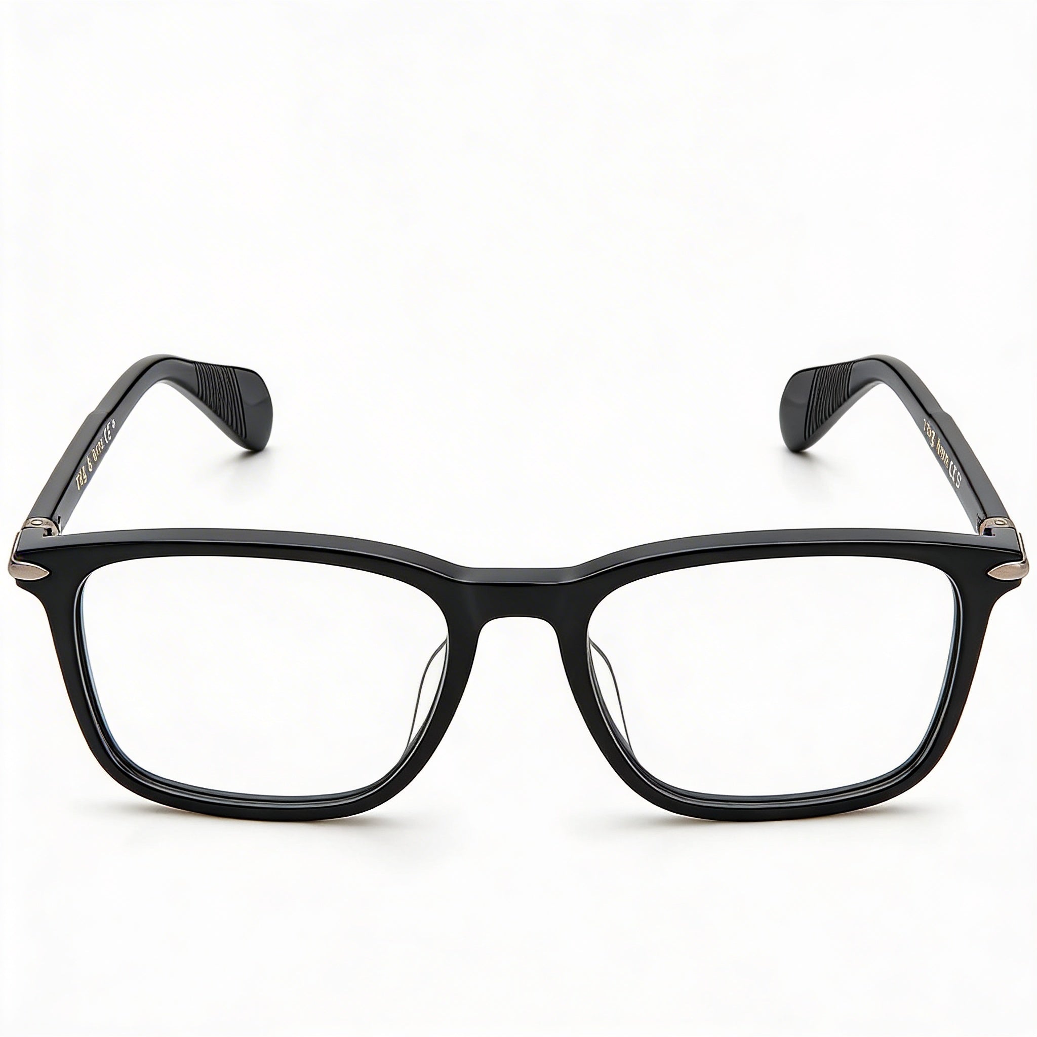 rag & bone Rnb 7016 Unisex Acetate Black Frame Eyewear with Black Polycarbonate Lenses, 53mm Lens Width, Photo 2