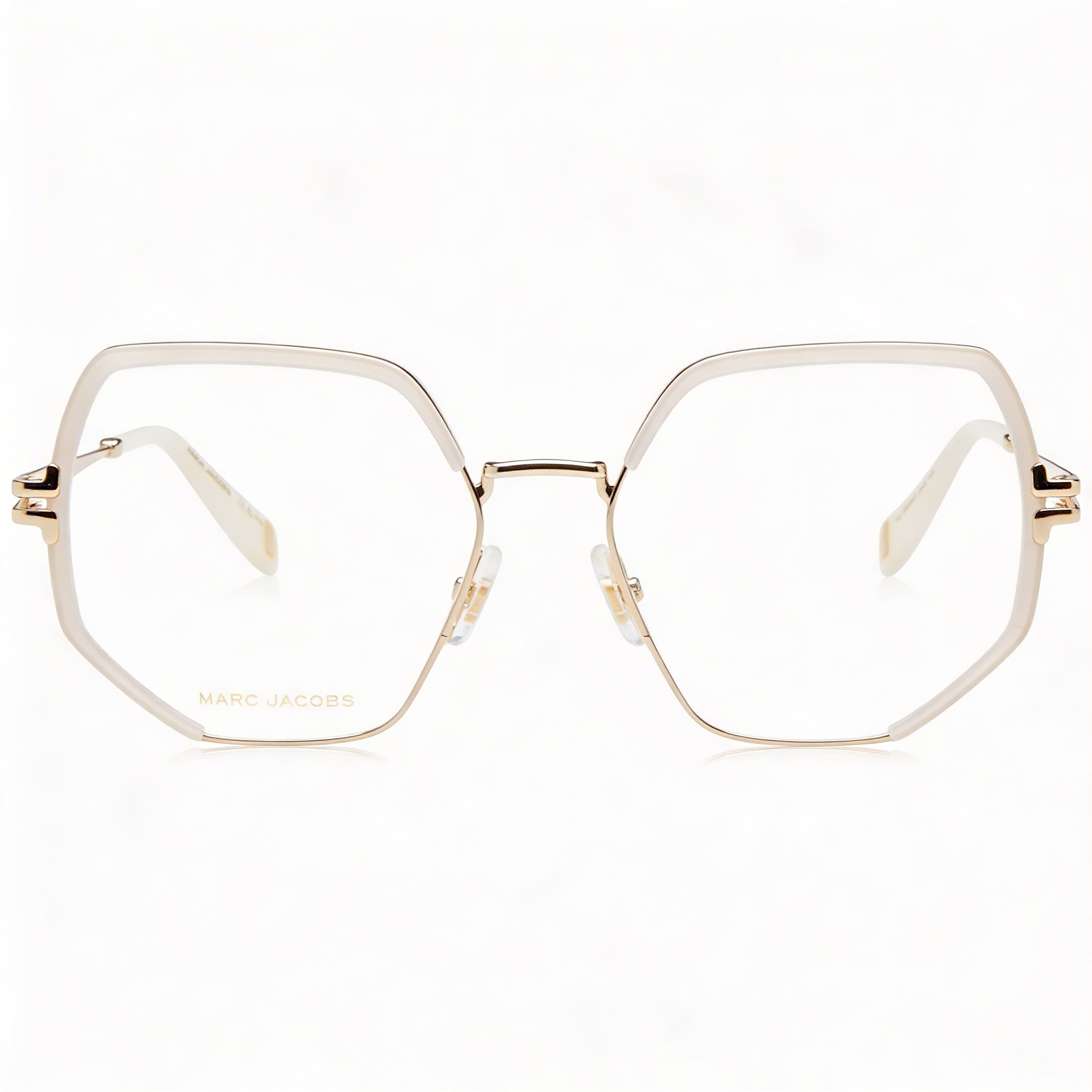 Marc Jacobs Mj 1092 Women's Non-Polarised Metal Frame Polycarbonate Lens Gold White Sunglasses, 55mm, Photo 2