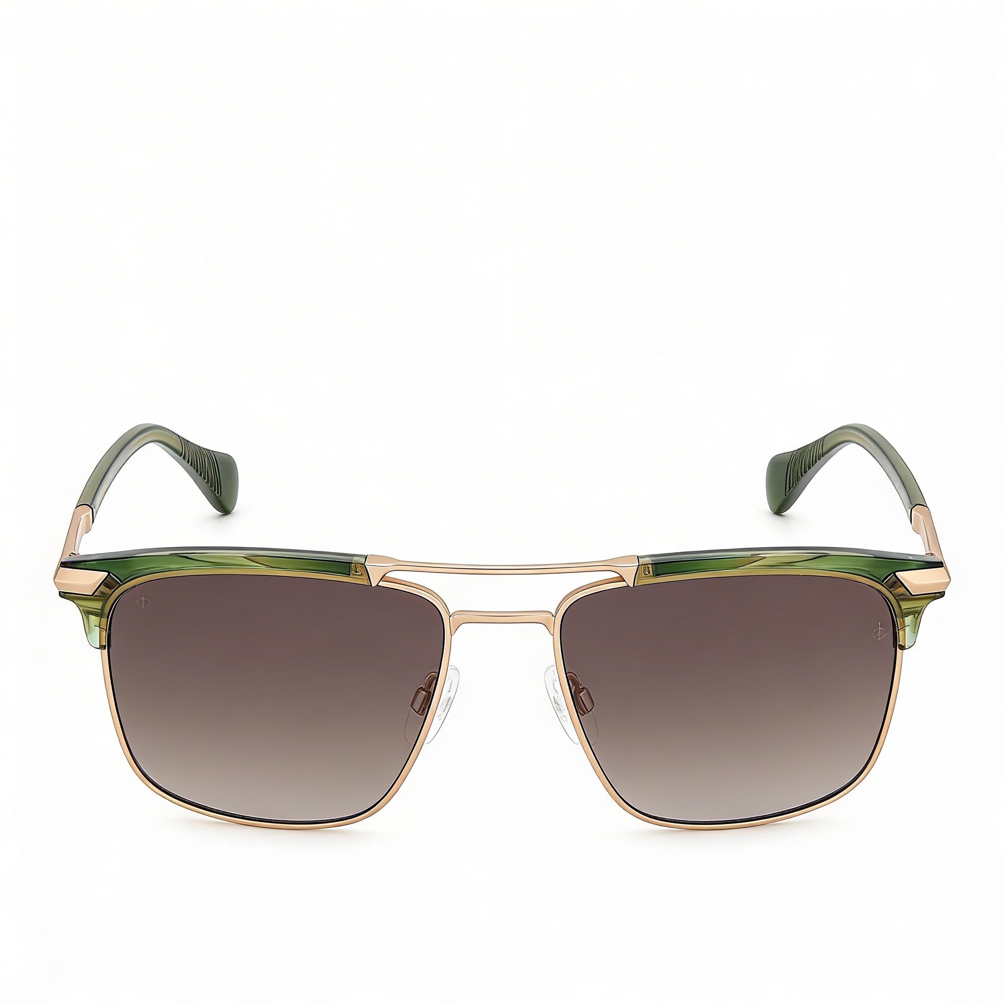 Gafas de sol informales Rag & Bone para hombre, acero inoxidable, cuerno color caqui, protección UV, no polarizadas 55-17-145, Photo 2