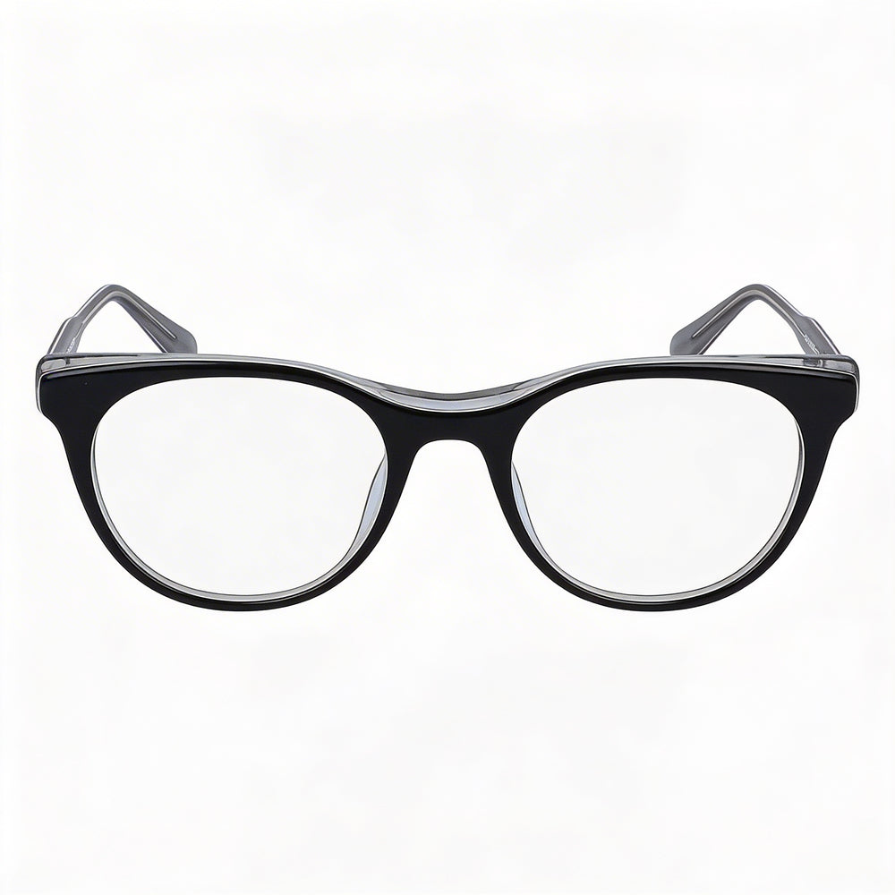 Calvin Klein Ckj19107 Gafas de Mujer con Montura de Acetato en Color Negro Cristal Ahumado y Lentes de Policarbonato de 52mm