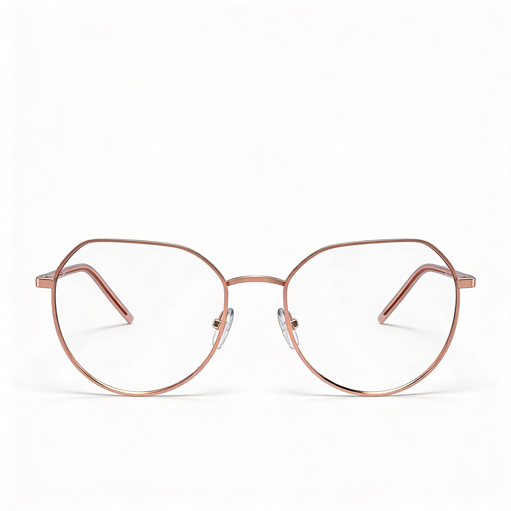 Love Moschino Logo Pill Women's Gold Copper Metal Optical Frames 54mm - Clear Demo Lenses, Prescription Ready, Photo 2