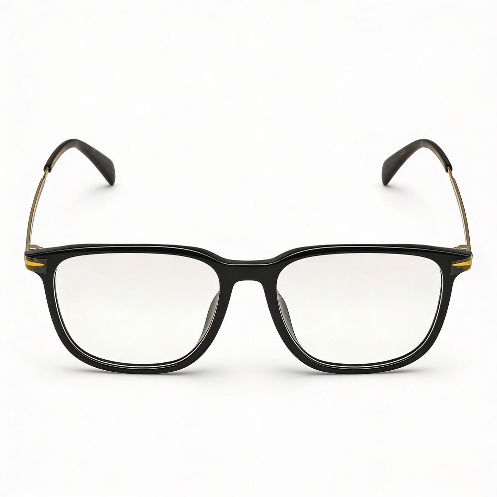 Gafas David Beckham Db 7074/F para hombre con montura de plástico y lentes de policarbonato, negro dorado, lente de 55 mm