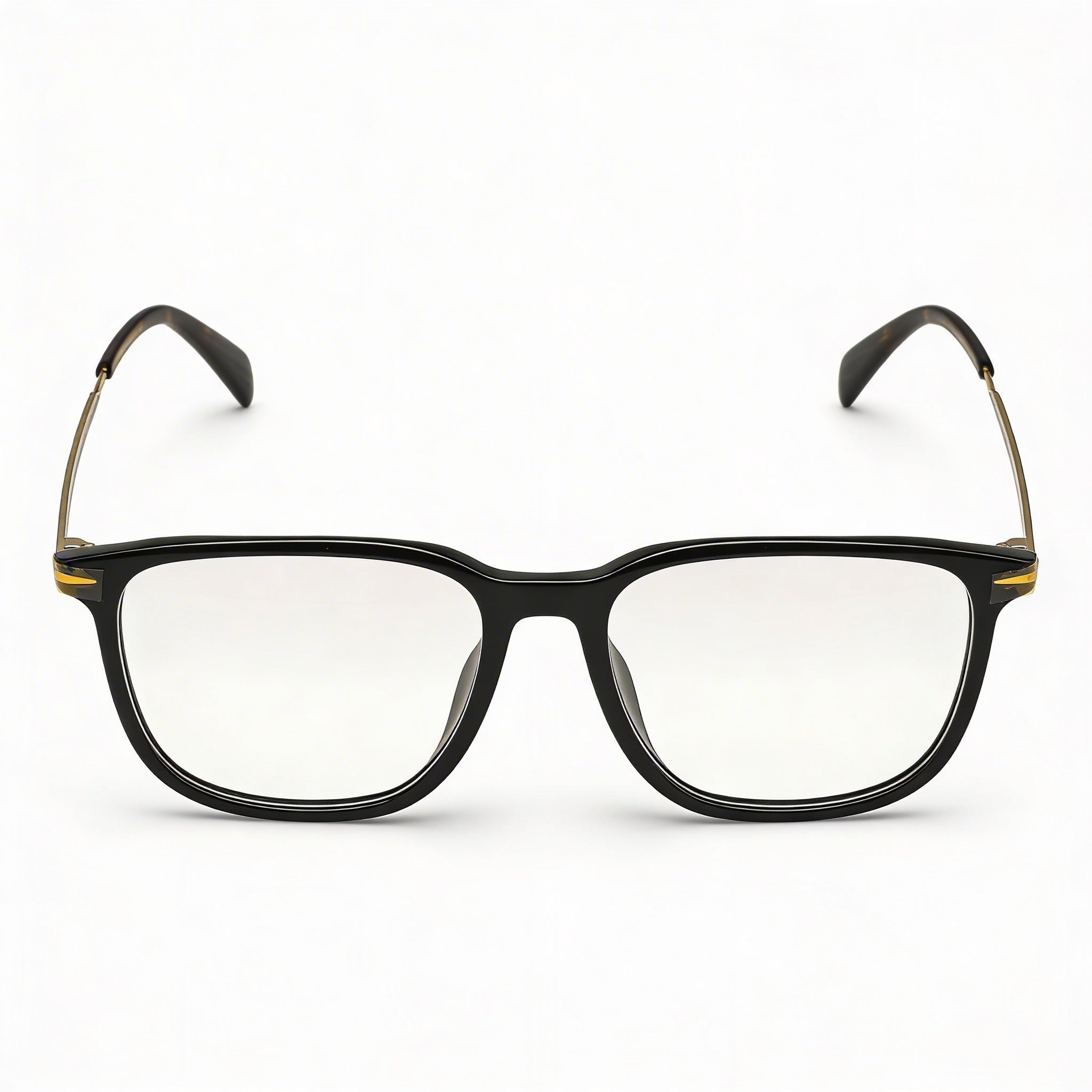 Gafas David Beckham Db 7074/F para hombre con montura de plástico y lentes de policarbonato, negro dorado, lente de 55 mm, Photo 2