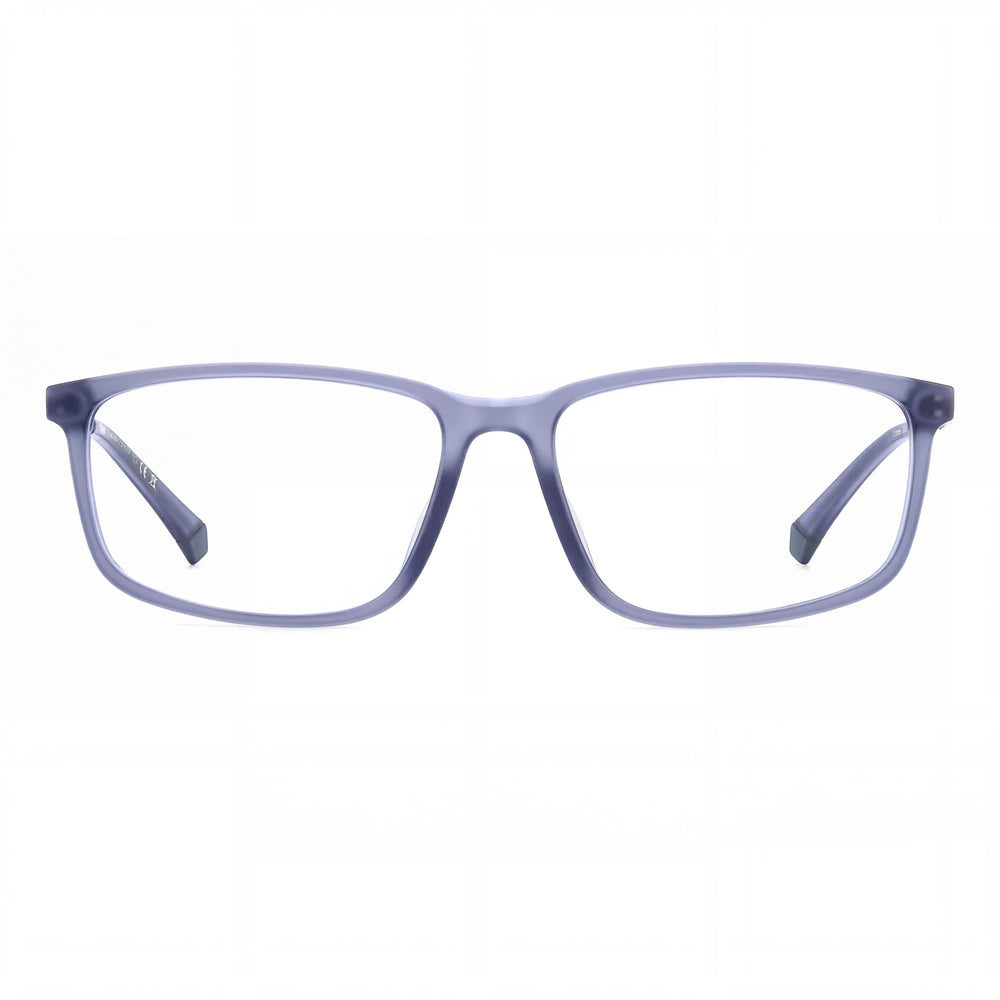 Gafas de sol Polaroid informales para hombre con montura de poliamida ecológica, montura y lentes azul mate, 58 mm