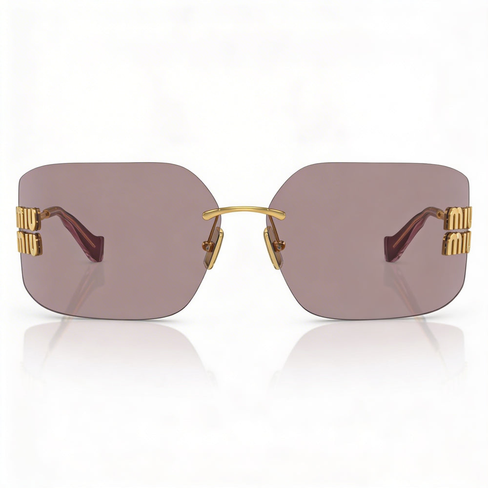 Miu Miu Women's Sports Style Multi-Coloured Metal Frame UV Protection Sunglasses with Polycarbonate Lenses