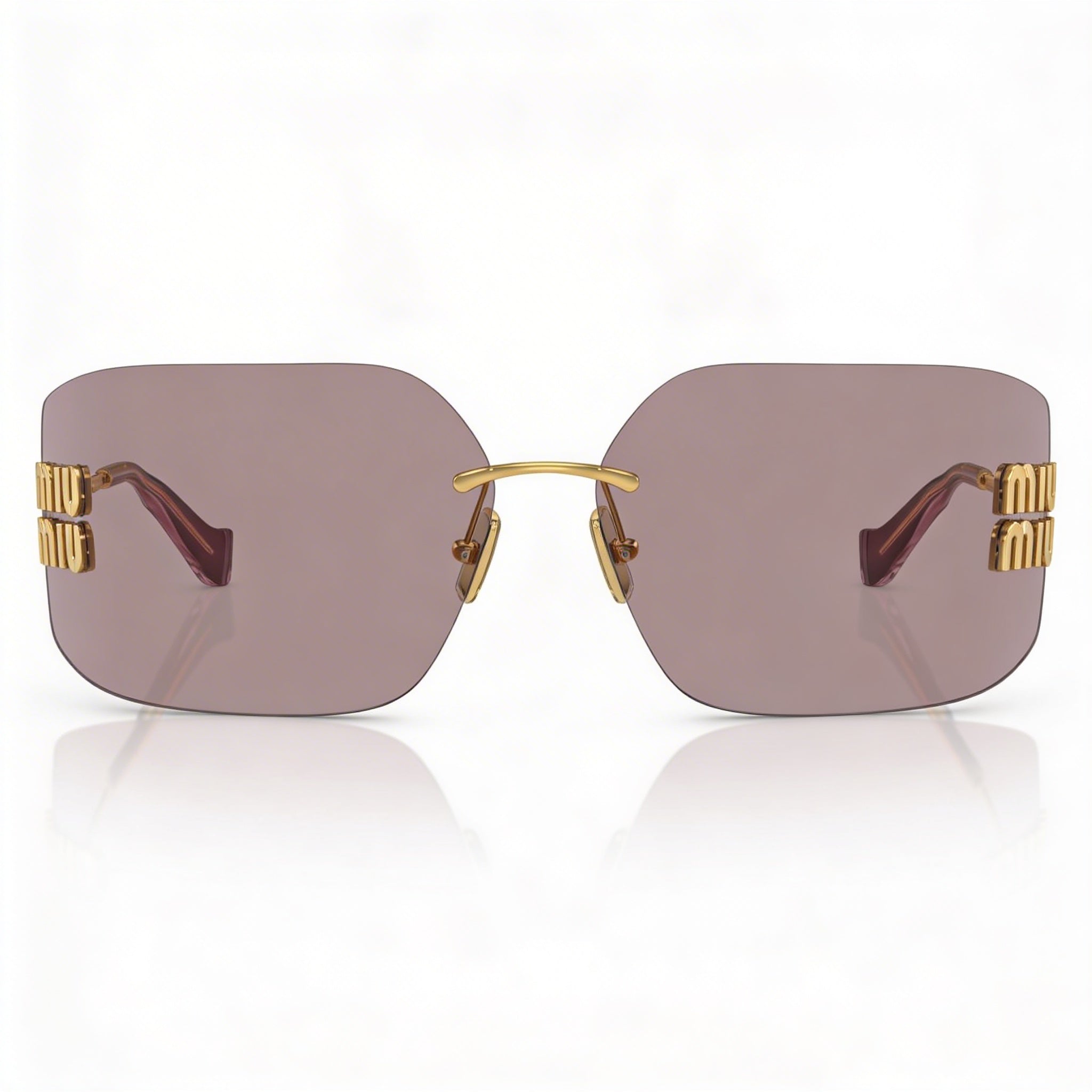 Miu Miu Women's Sports Style Multi-Coloured Metal Frame UV Protection Sunglasses with Polycarbonate Lenses, Photo 2