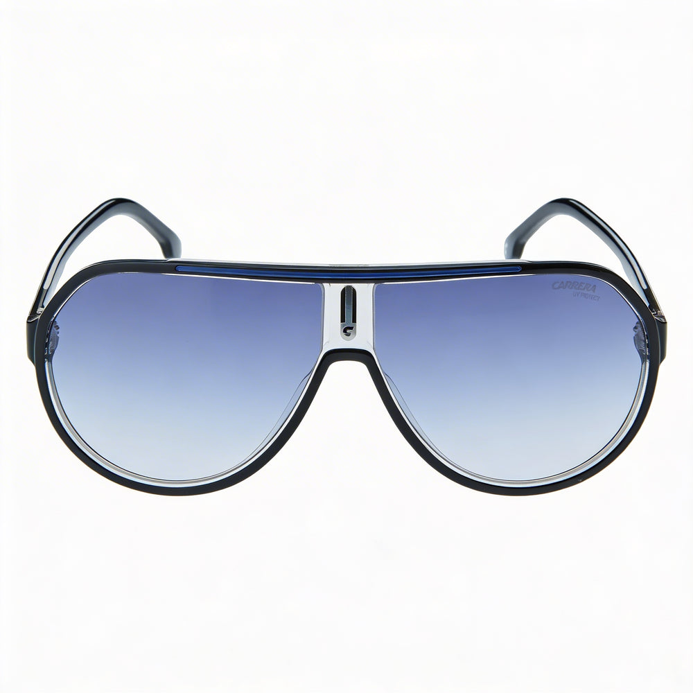 Carrera Casual Men's Acetate Frame Non-Polarized DK Blue Shaded Polycarbonate Lens Sunglasses 64-11-135