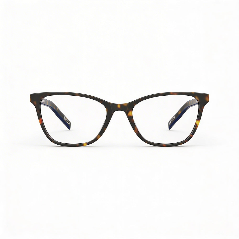 Gafas de sol Levi's LV 1022 para mujer, montura completa, estilo ojo de gato, color habana oscuro, de polimetilmetacrilato, talla 52-19-145
