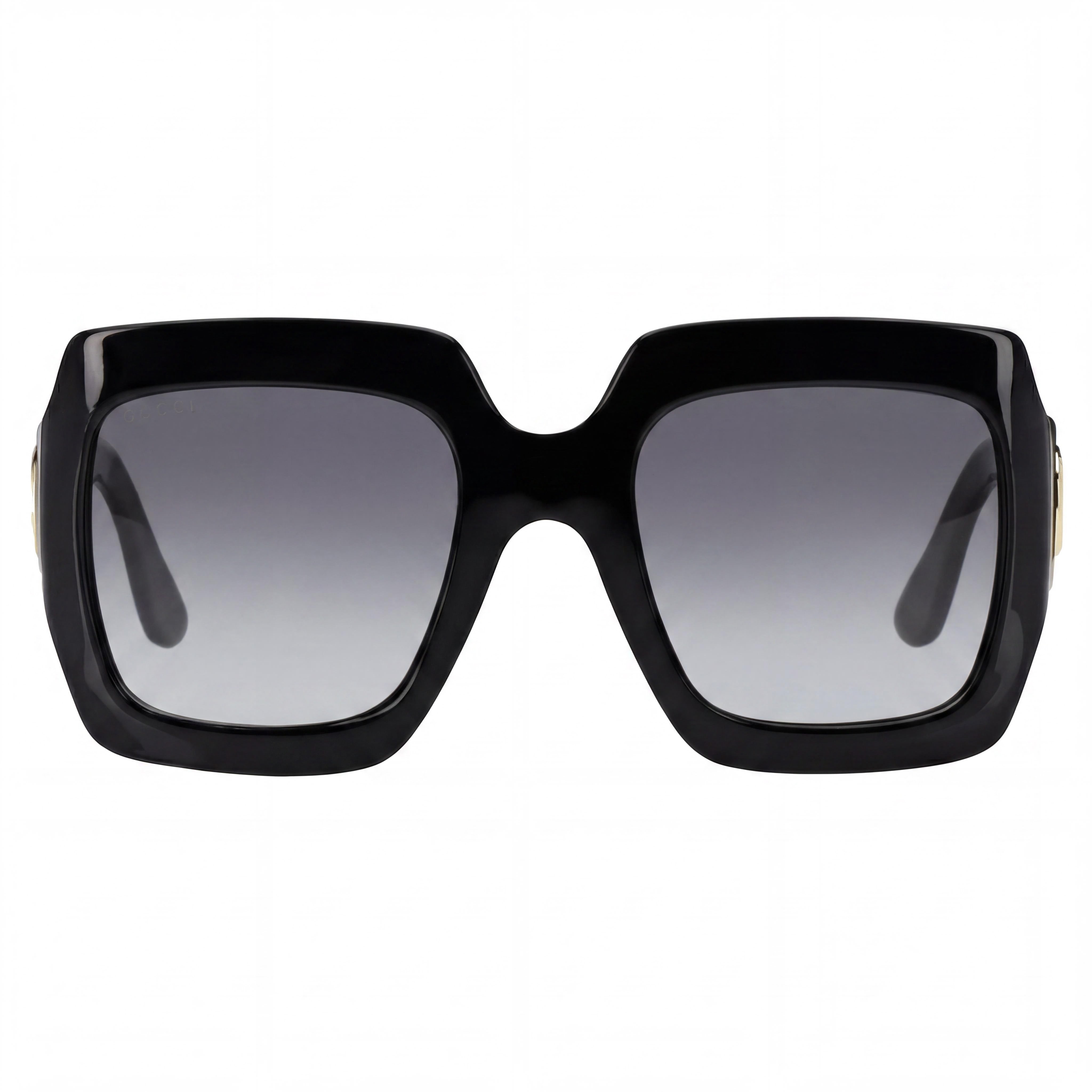 Gucci Classic Women's Plastic Frame Sunglasses Black Grey Gradient Non-Polarized 54-25-48mm, Photo 2