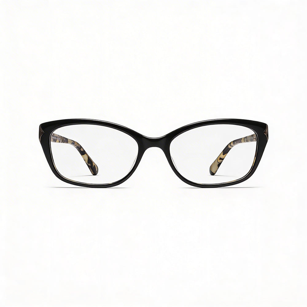 Kate Spade New York Modern Cat Eye Style Acetate Frame Eyewear, Black White Havana, Unisex 51mm