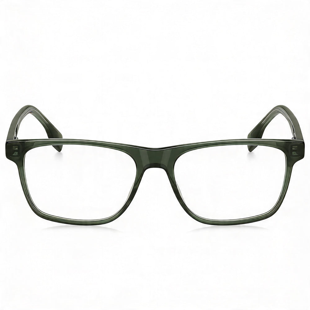 Hugo Boss Classic Men's Black Green Plastic Frame Sunglasses featuring Polycarbonate Lenses (55-17-145)