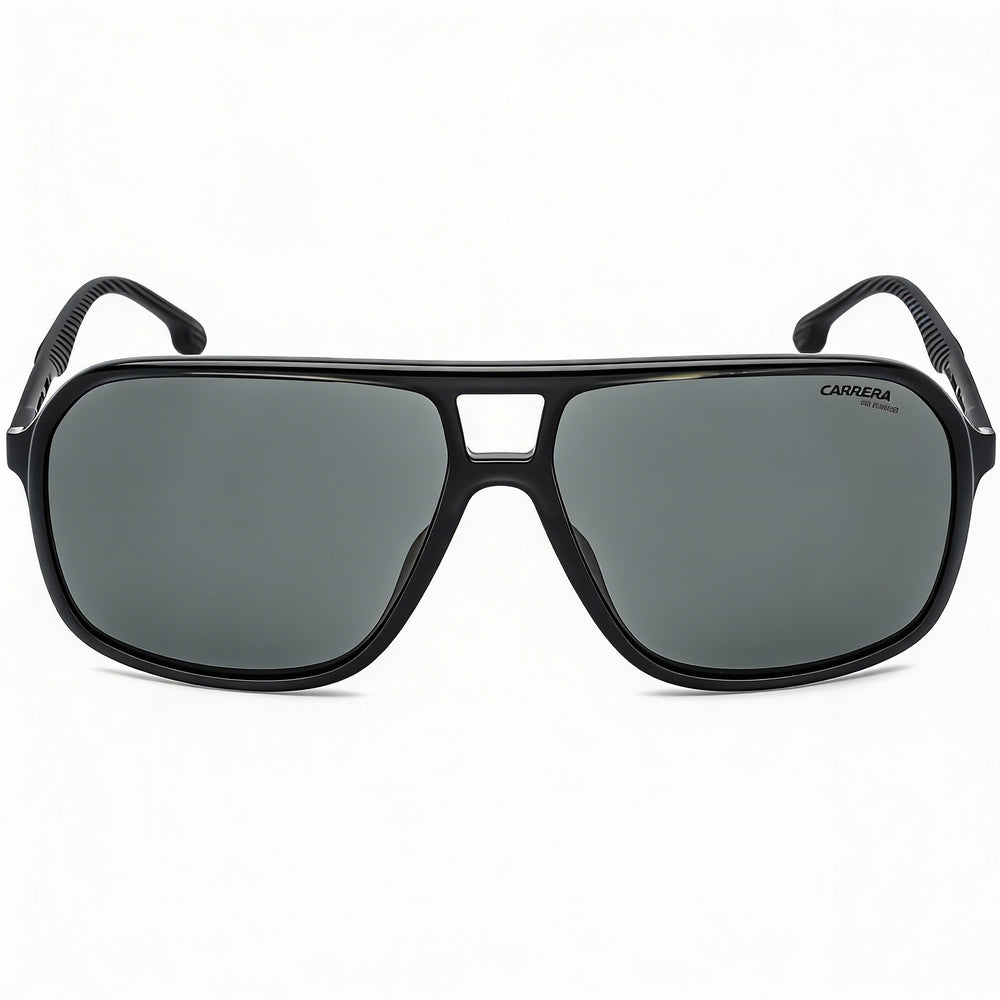 Gafas de Sol Clásicas Carrera para Hombre con Protección UV, Montura de Plástico Gris y Cristales de Acetato Grises no Polarizados