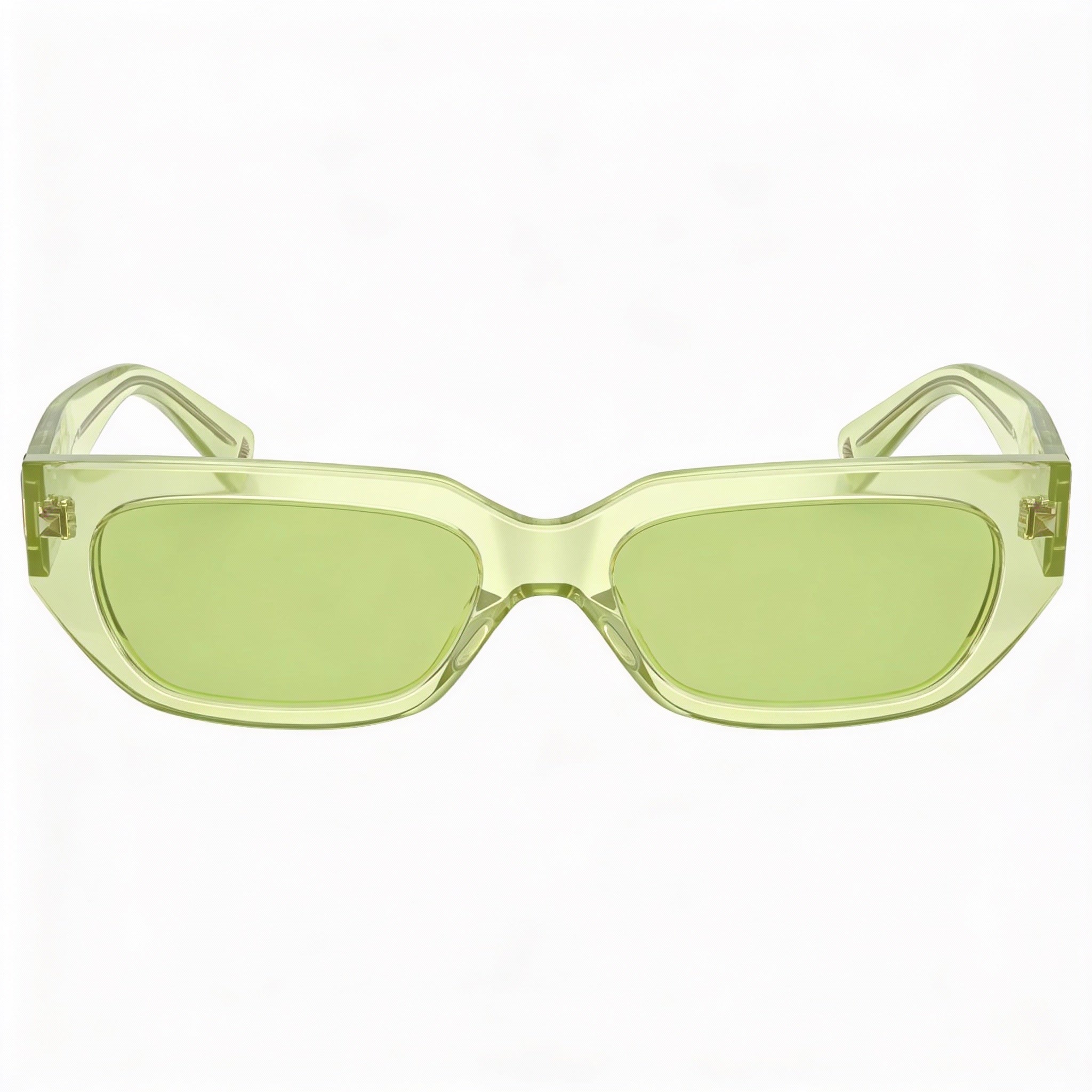 Gafas de sol Valentino Fashion para mujer, montura verde fluorescente, lentes verdes, protección UV, no polarizadas, compuestas, 53/17/140, Photo 2