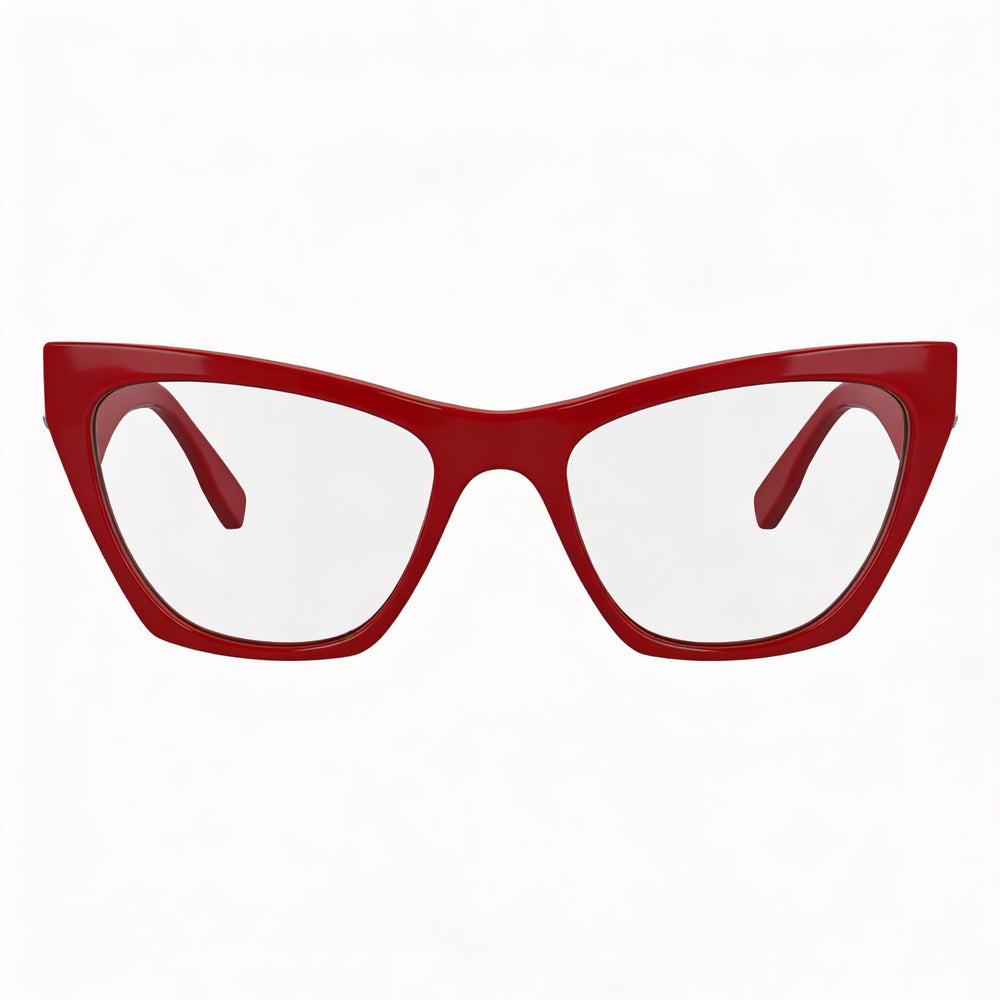 Gafas Casuales de Mujer KARL LAGERFELD con Montura de Acetato Rojo y Cristales de Plástico Transparente 54-19-140