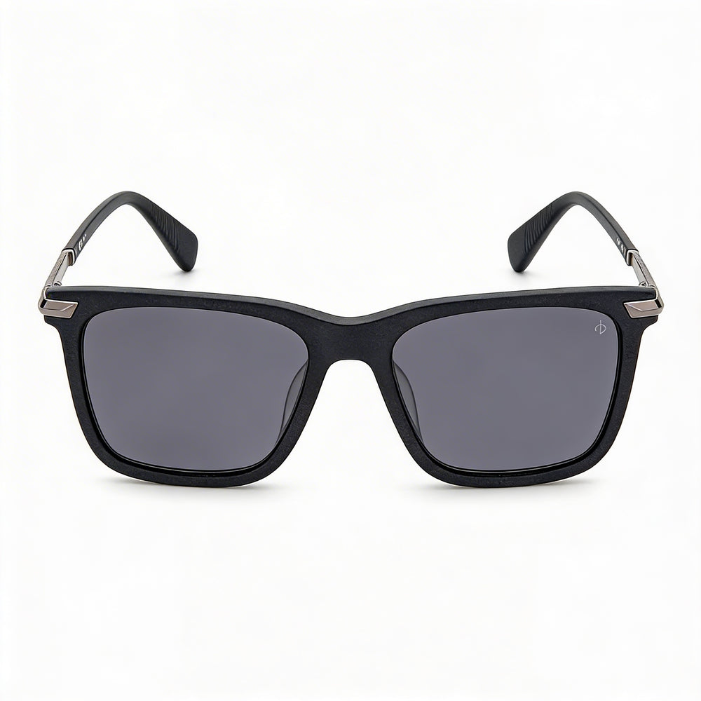 Gafas de sol para hombre Rag & Bone con montura moderna de acetato en negro mate y lentes de policarbonato no polarizadas de 56 mm