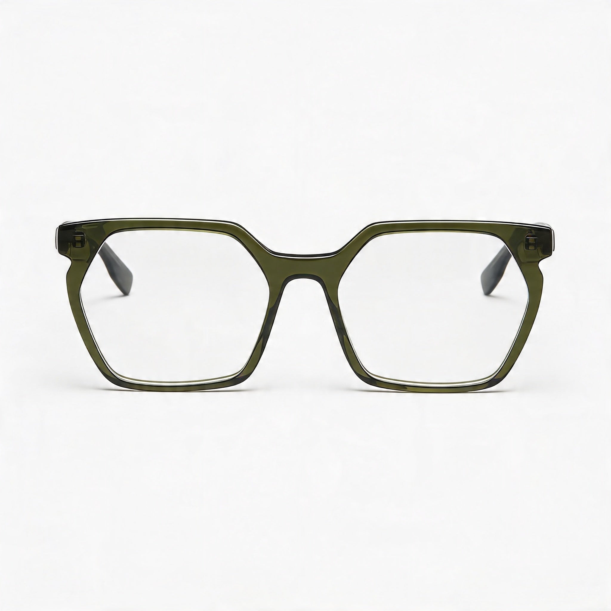KARL LAGERFELD Modern KL6093 Unisex Khaki Acetate Frame Sunglasses with Blue Mirror Lenses, 54mm, Photo 2