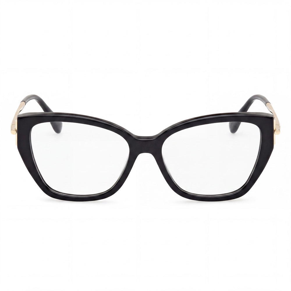 Gafas de sol MaxMara Mm5117 para mujer, de plástico negro, montura dorada pálida, 55 mm