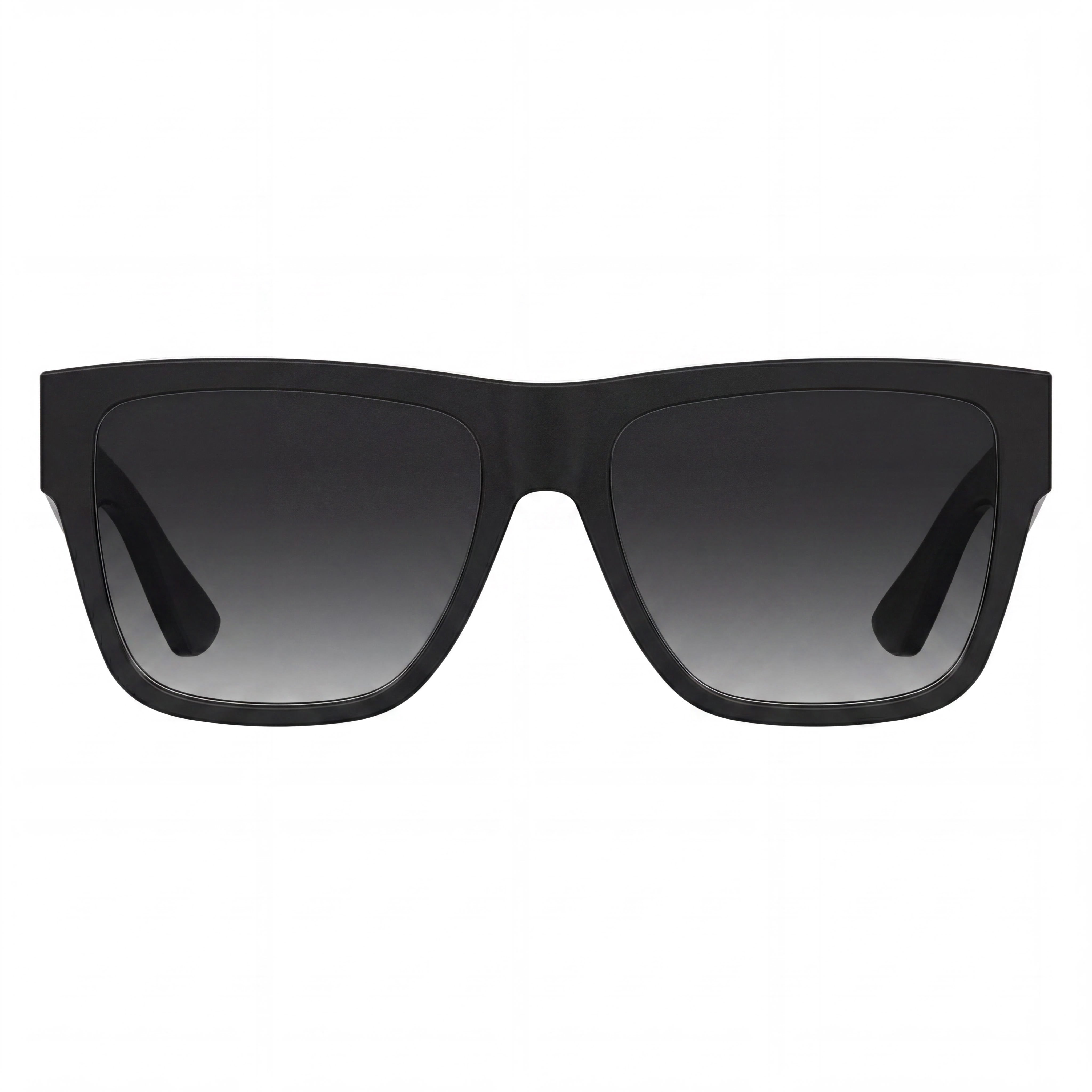 Gafas de sol rectangulares de acetato negro para mujer Moschino Moderno, con lentes grises sombreadas con protección UV 57-17-145, Photo 2