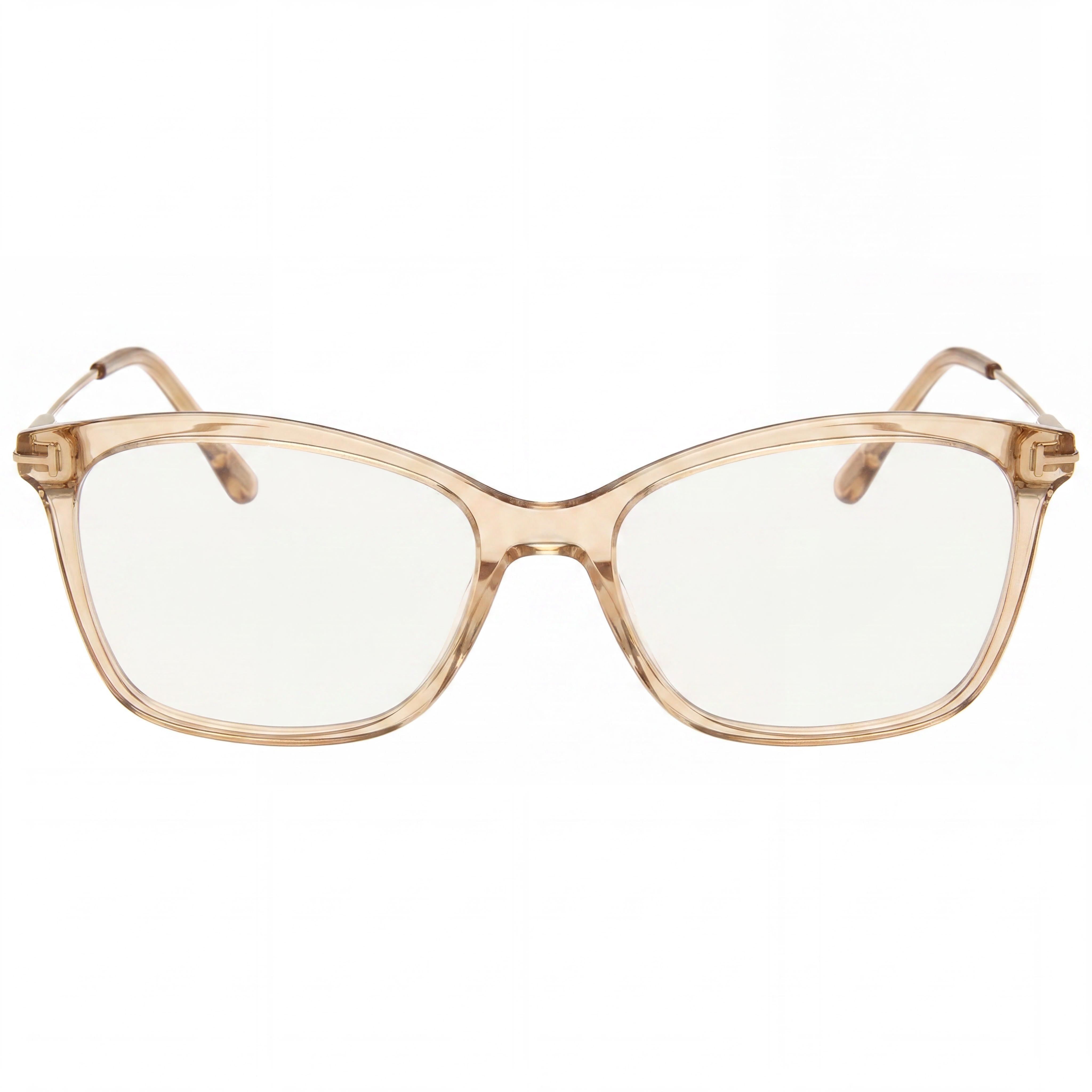 Tom Ford Ft5687-b Women's Pantographed Plastic Optical Frame, Light Brown Pale Gold, 56-14-140mm, Photo 2