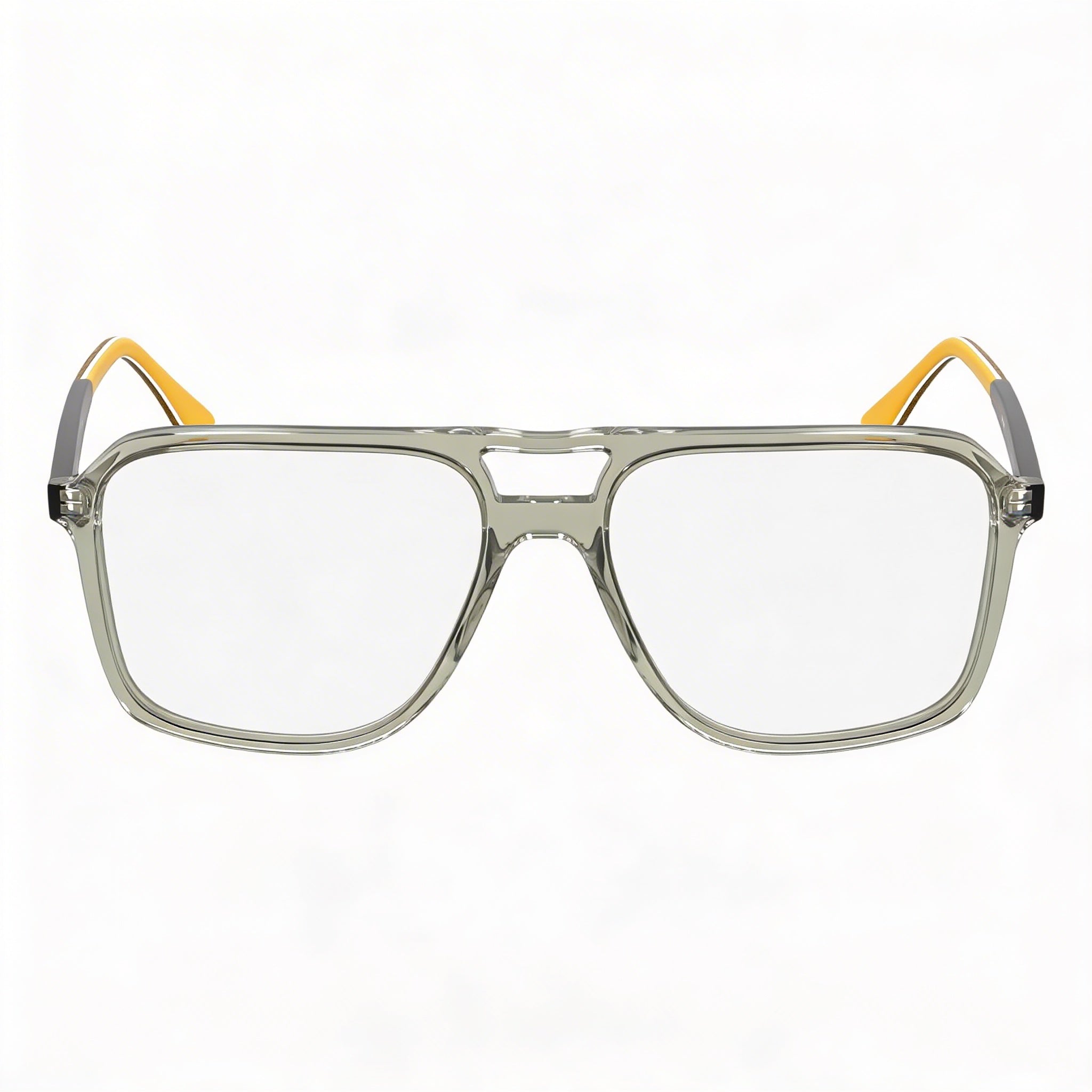 Lacoste Casual Unisex Transparent Grey Acetate Eyeglasses with Transparent Lenses 58mm, Photo 1