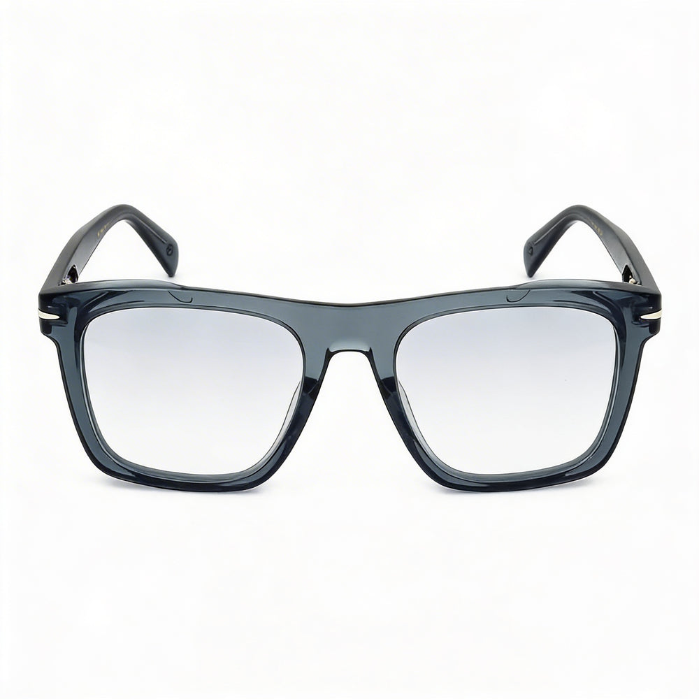 David Beckham Casual Men's Eyeglasses with a Blue Acetate Frame and Clear Plastic Lenses 51mm Lens Width