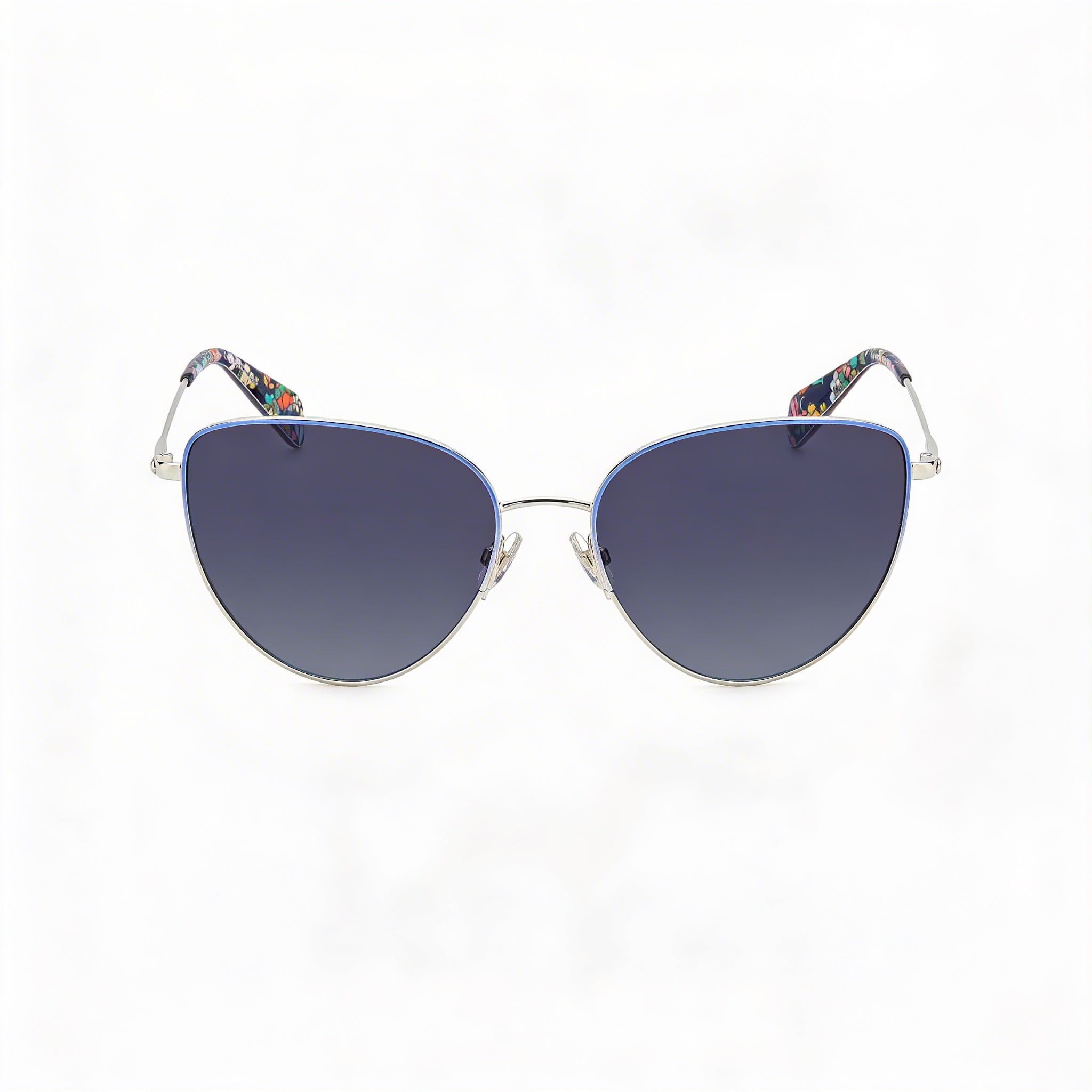 kate spade new york Gafas de sol de mujer de temporada de acero inoxidable azul gris gris oscuro sombreado de 55 mm con protección UV, Photo 2