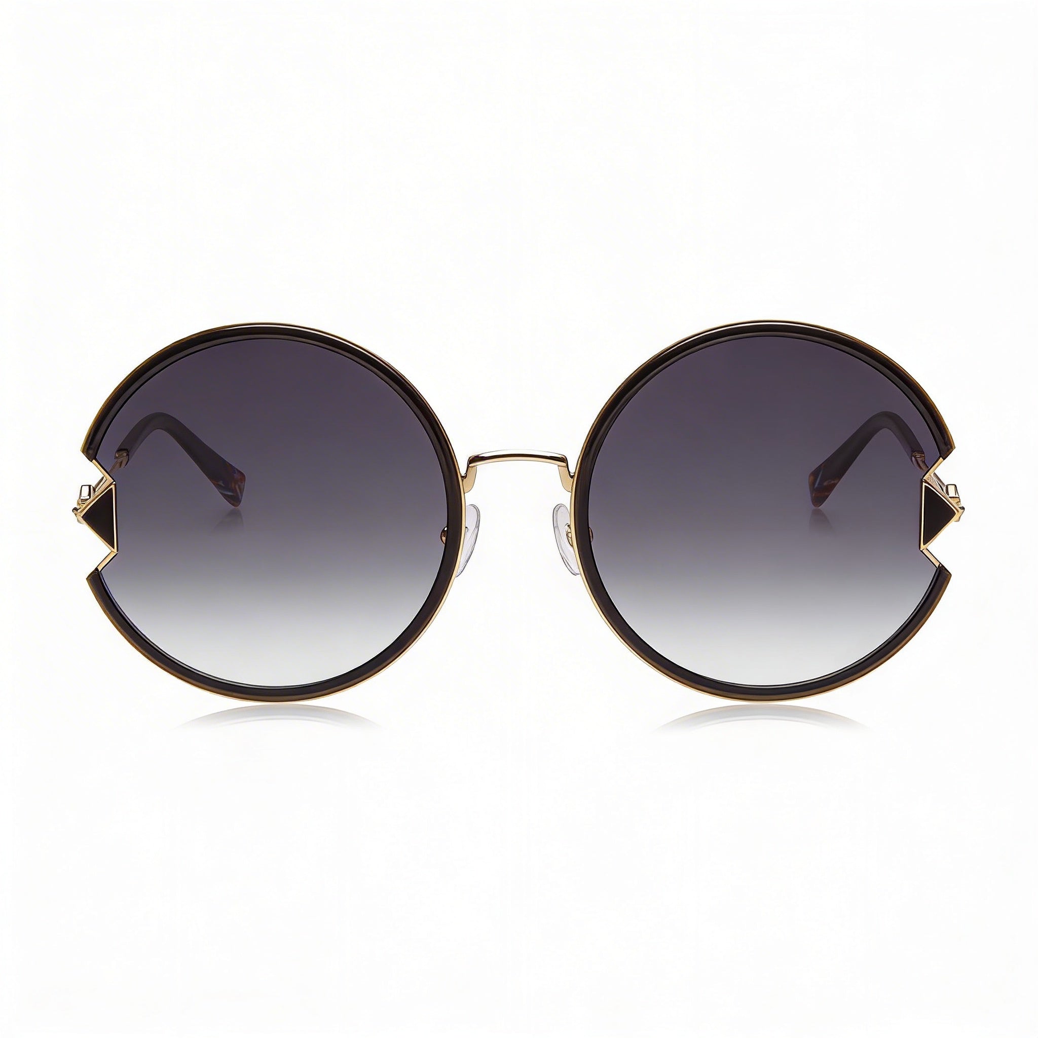 Missoni MIS 0074/S Women's Oval Stainless Steel Gold Black Dark Grey 100% UV Protection Sunglasses 59mm, Photo 2