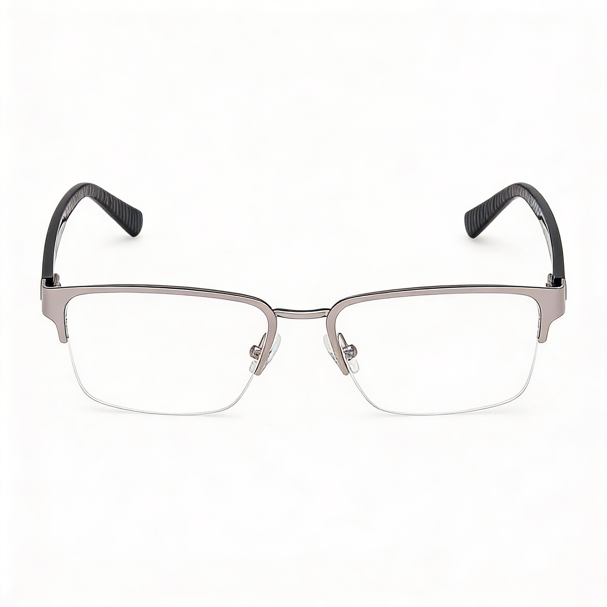 GUESS Gu50326 Gafas de metal para hombre con lentes de demostración - Rutenio claro mate negro brillante 53 mm, Photo 2