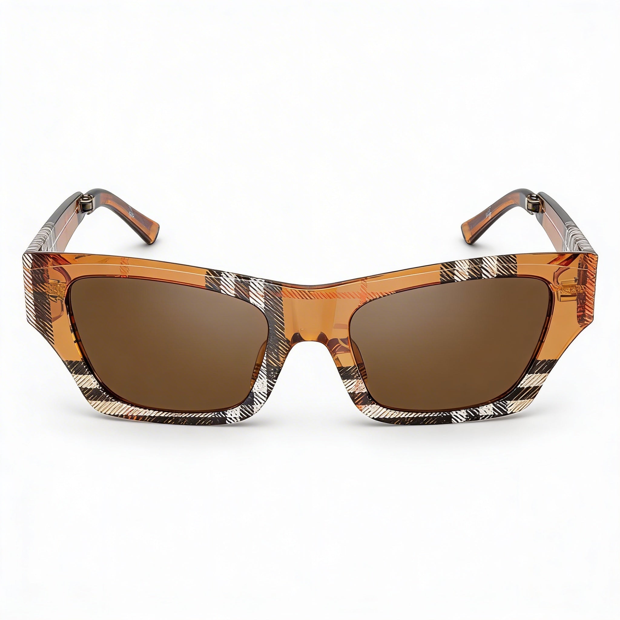 BURBERRY Wayfarers Unisex Dark Brown Plastic Frame Dark Grey Lens Sunglasses 52-19-140, Photo 2