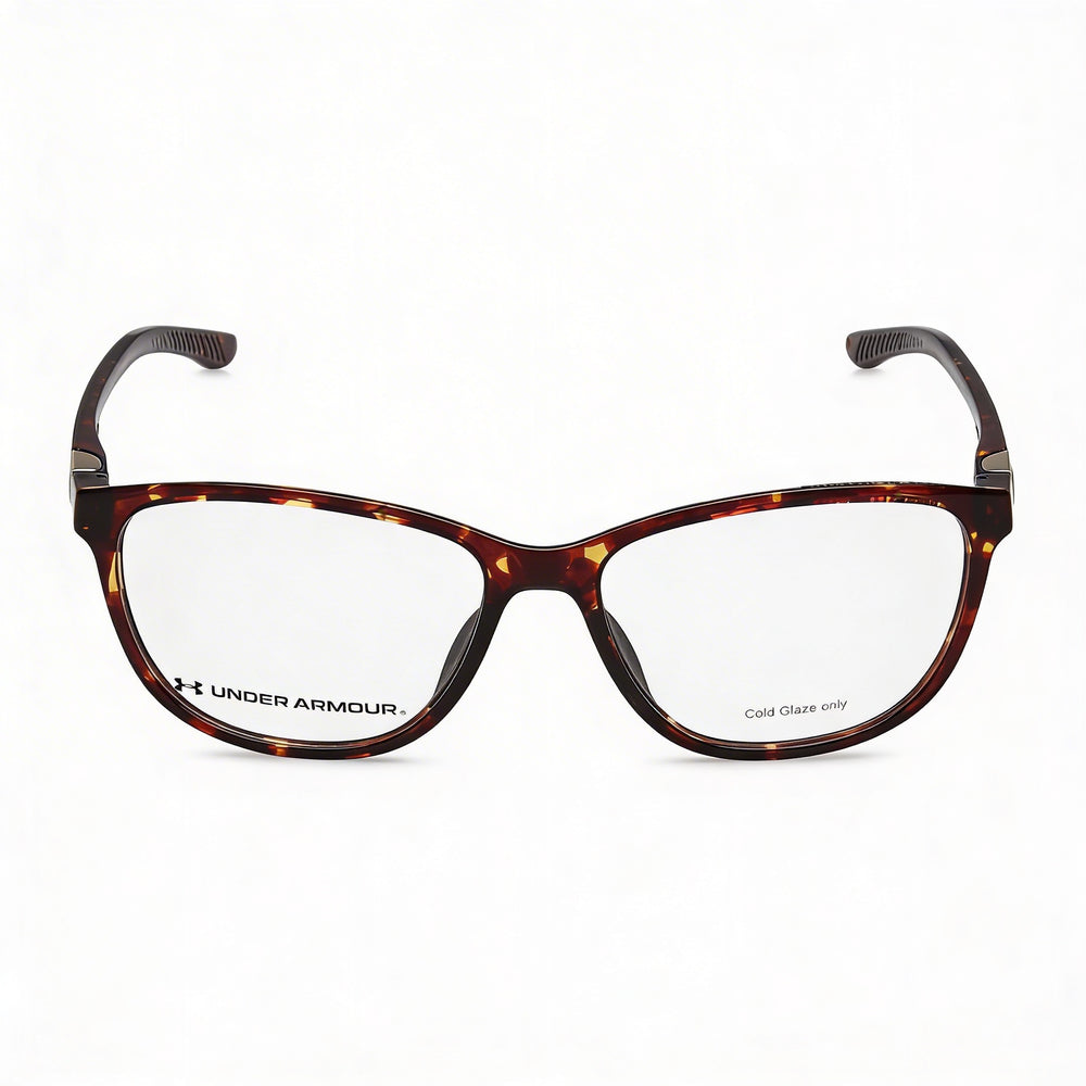 Monturas de gafas Under Armour Modern Havana Polyamide Inj Grill para mujer, lentes transparentes de demostración, aptas para prescripción médica, 54 mm