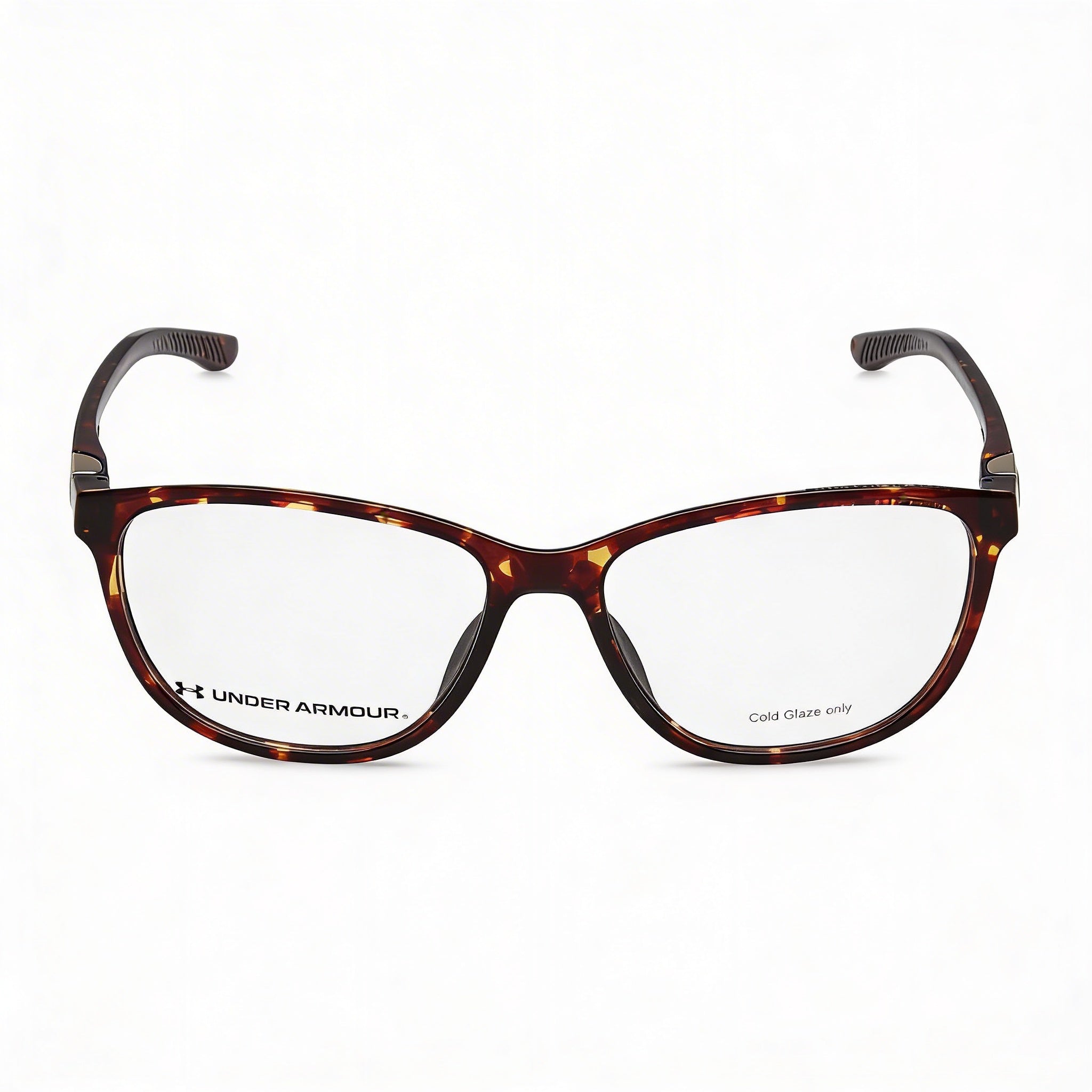 Monturas de gafas Under Armour Modern Havana Polyamide Inj Grill para mujer, lentes transparentes de demostración, aptas para prescripción médica, 54 mm, Photo 2