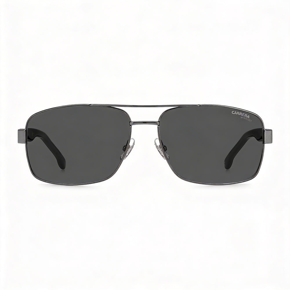 Carrera Casual Unisex Stainless Steel Frame Dark Ruthenium Polycarbonate Lenses Sunglasses with UV Protection 61mm