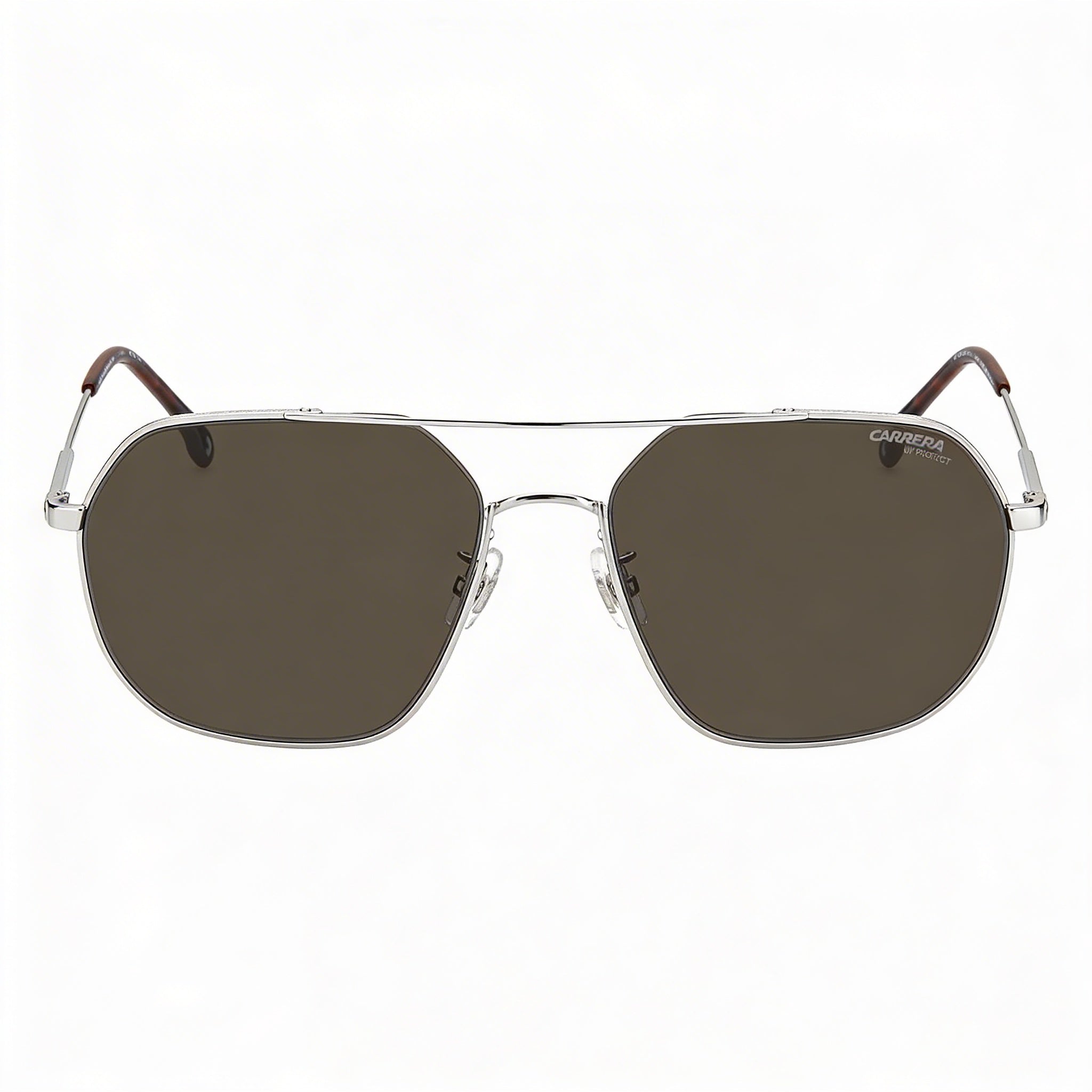 Carrera 1035 Unisex Stainless Steel Palladium Silver Frame Dark Brown Lens UV Protection Sunglasses 58mm, Photo 3