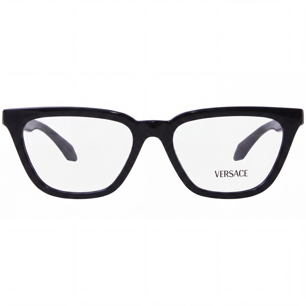 Gafas de hombre Versace Ve 3352u con montura de nailon negro y lentes transparentes, 53 mm de ancho de lente