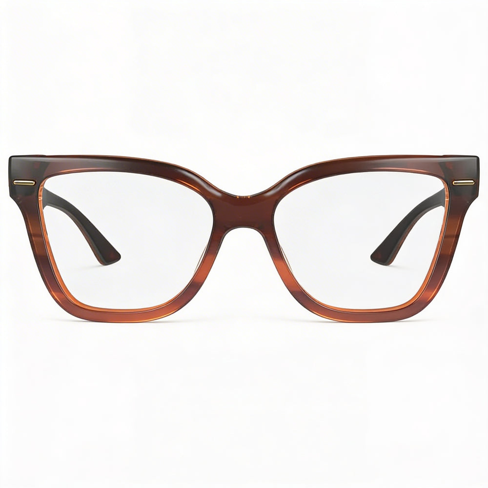 Gafas de sol Calvin Klein Modern CK23543 para mujer, de acetato a rayas marrones, no polarizadas, 54 mm