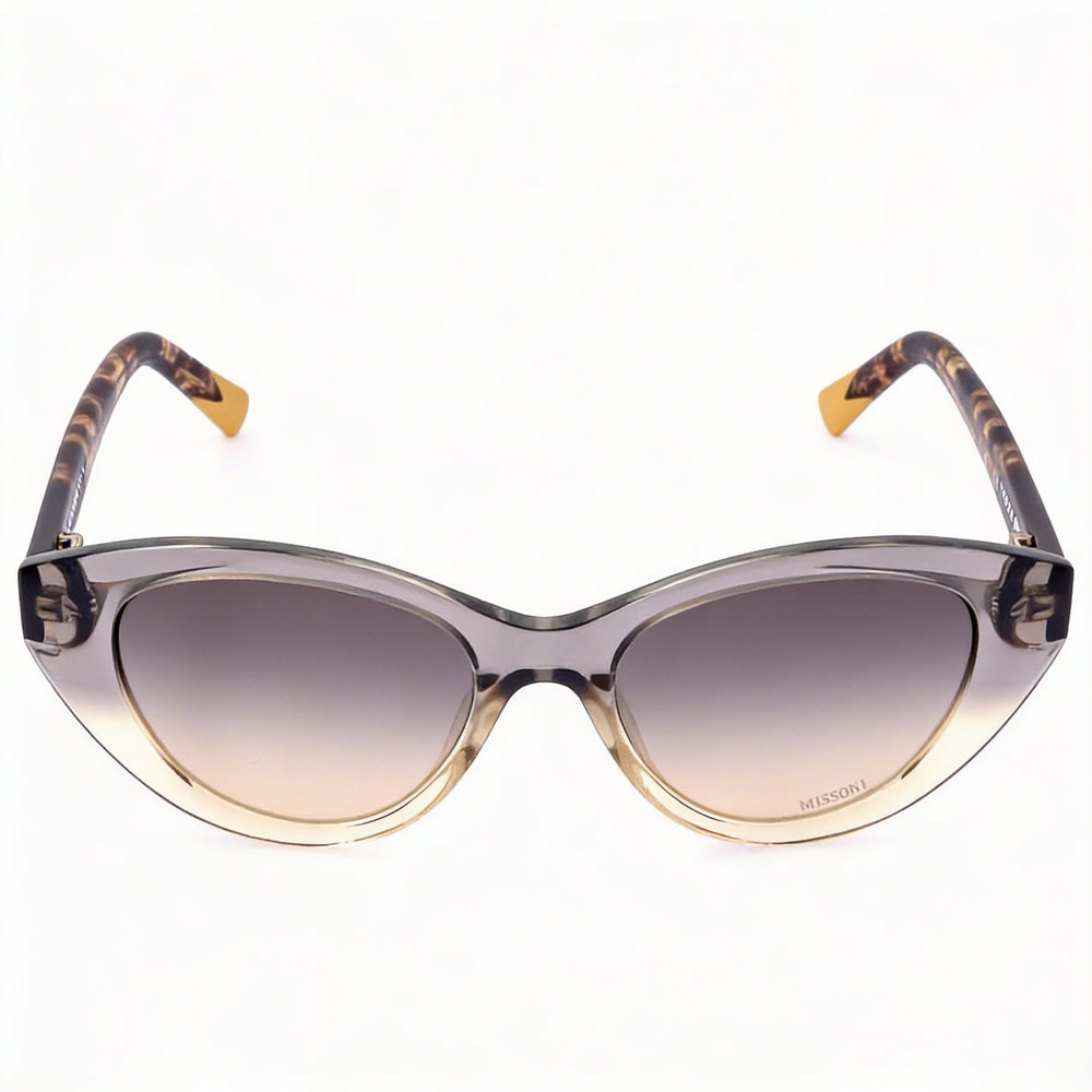 M Missoni Casual Women's Grey Ochre Acetate Frame Polycarbonate Lens UV Protection Sunglasses 53mm