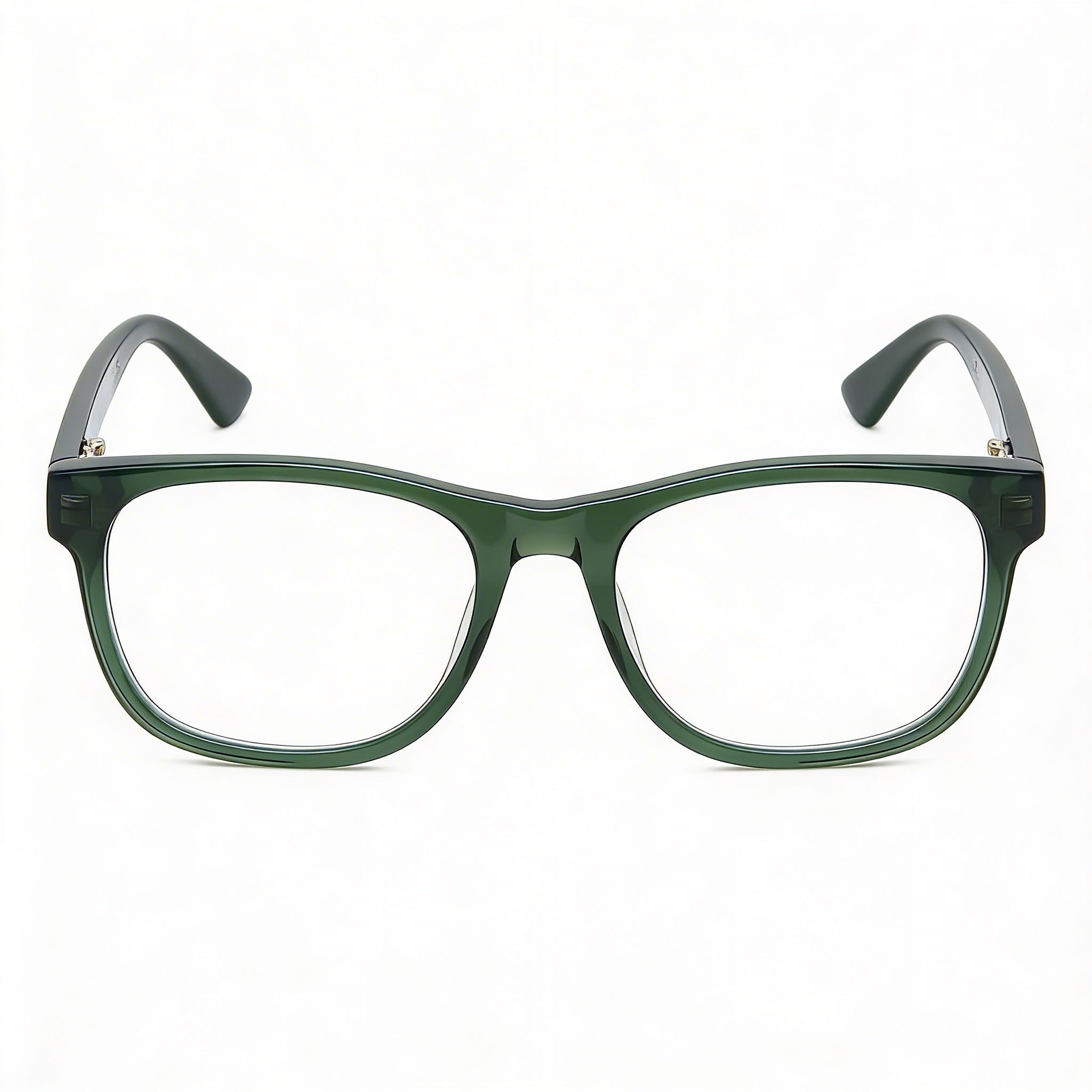 Gucci GG0004ON 011 Men's 2022 Translucent Green Acetate Square Full Rim Eyeglasses Clear Lens 53mm, Photo 1