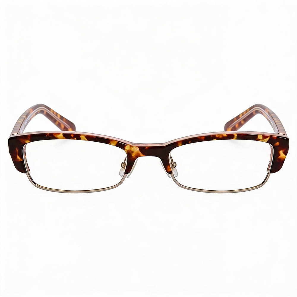 Kate Spade New York Joetta - Montura completa rectangular de metal para hombre, sin gafas, color carey ruborizado